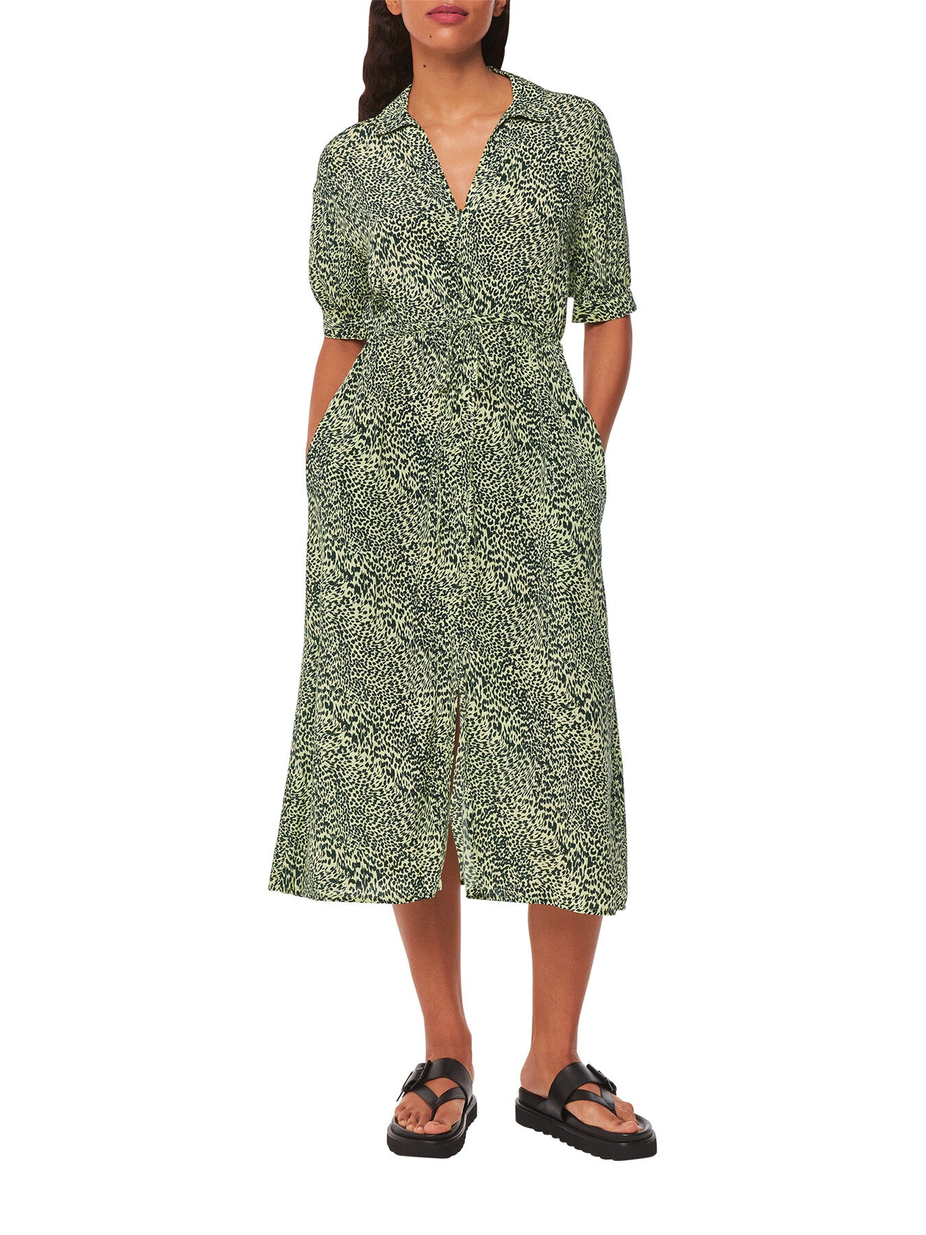 Diagonal Leopard Print Dress
