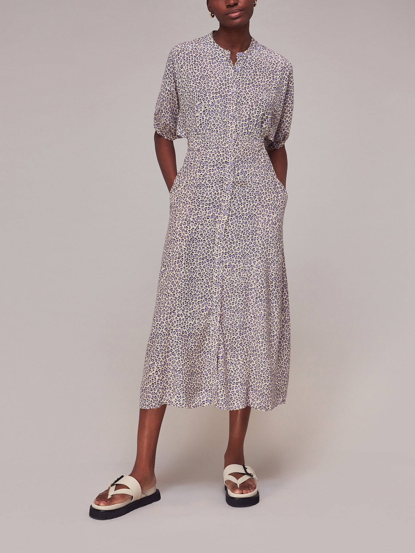 Dashed Leopard Midi Dress
