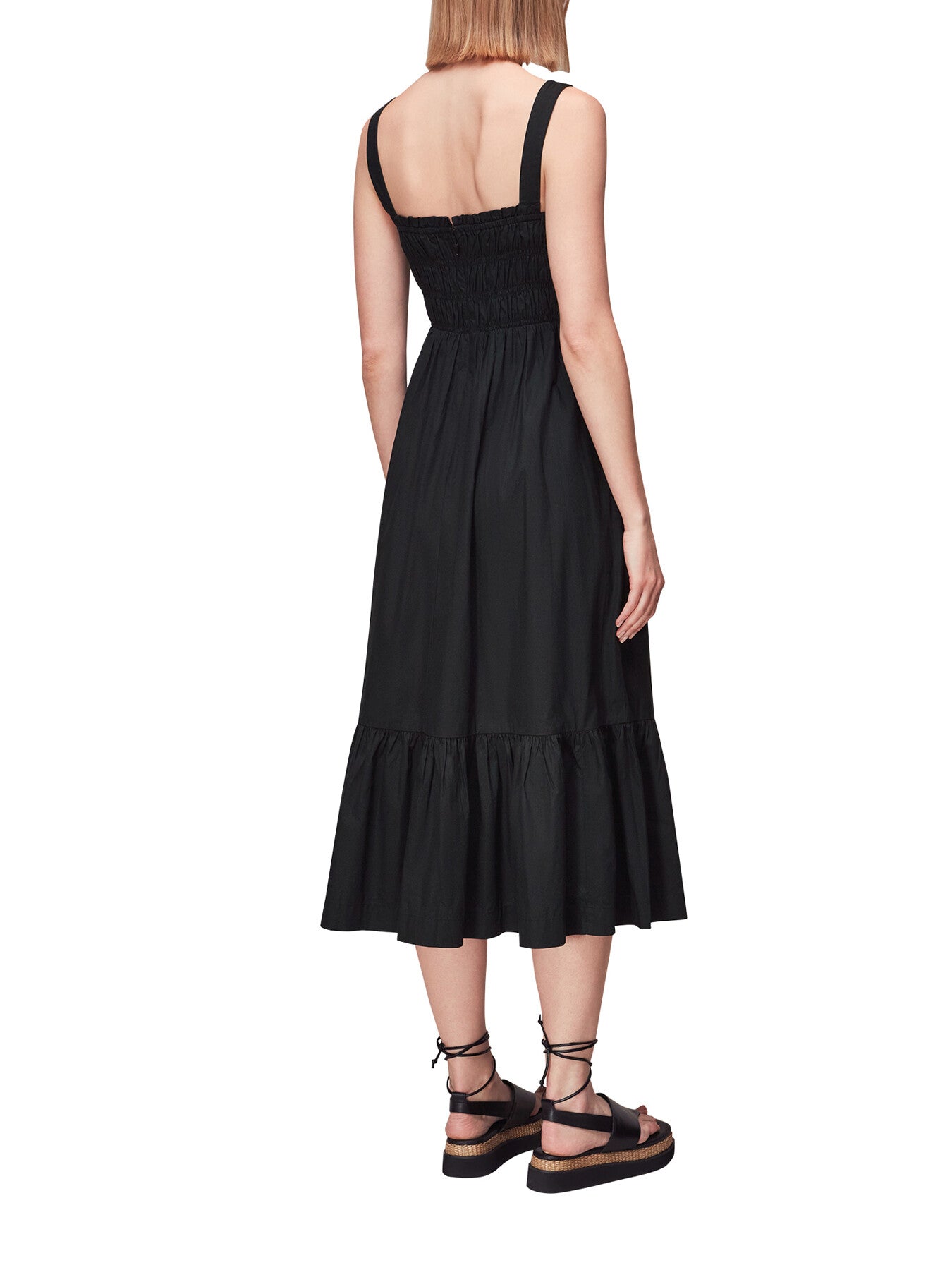 Greta Ruched Poplin Dress