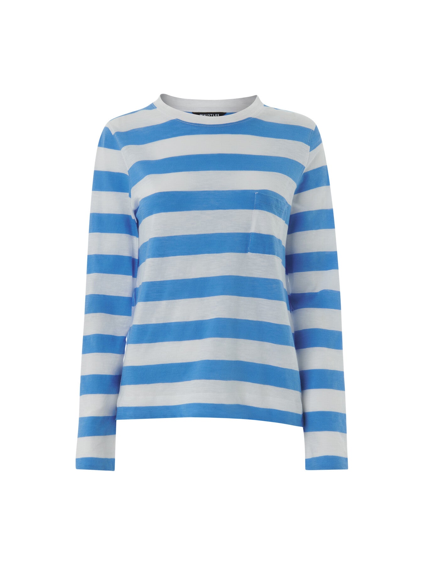 Stripe Crew Neck Pocket Top