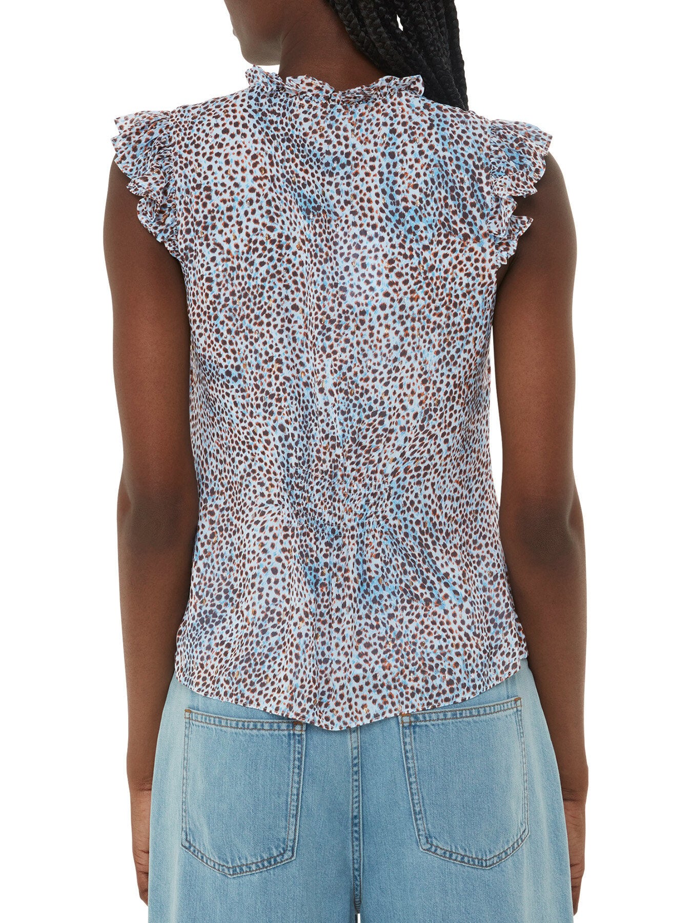 Ink Spot Frill Blouse