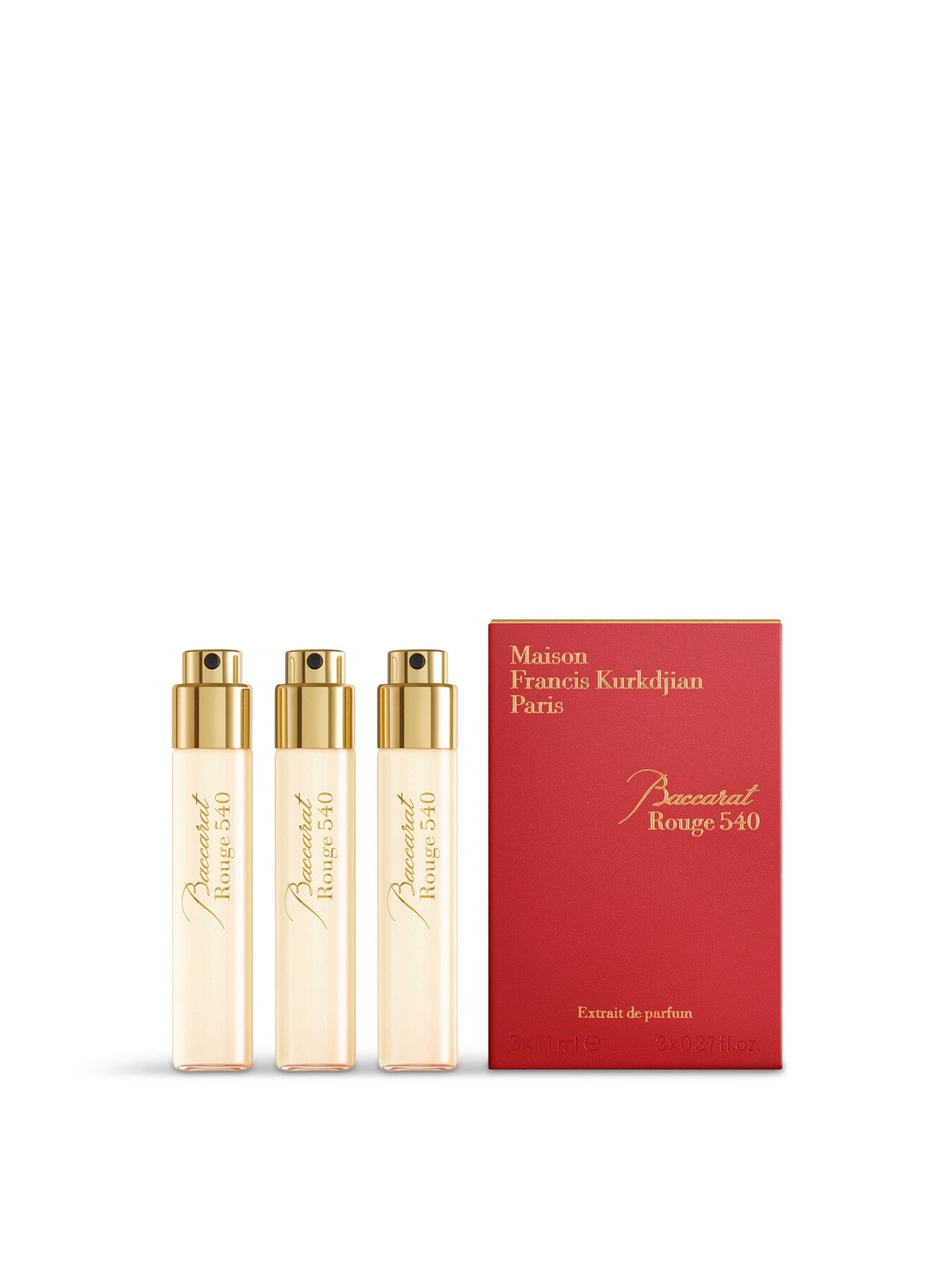 Baccarat Rouge 540 Extrait de parfum travel refills 3x11ml