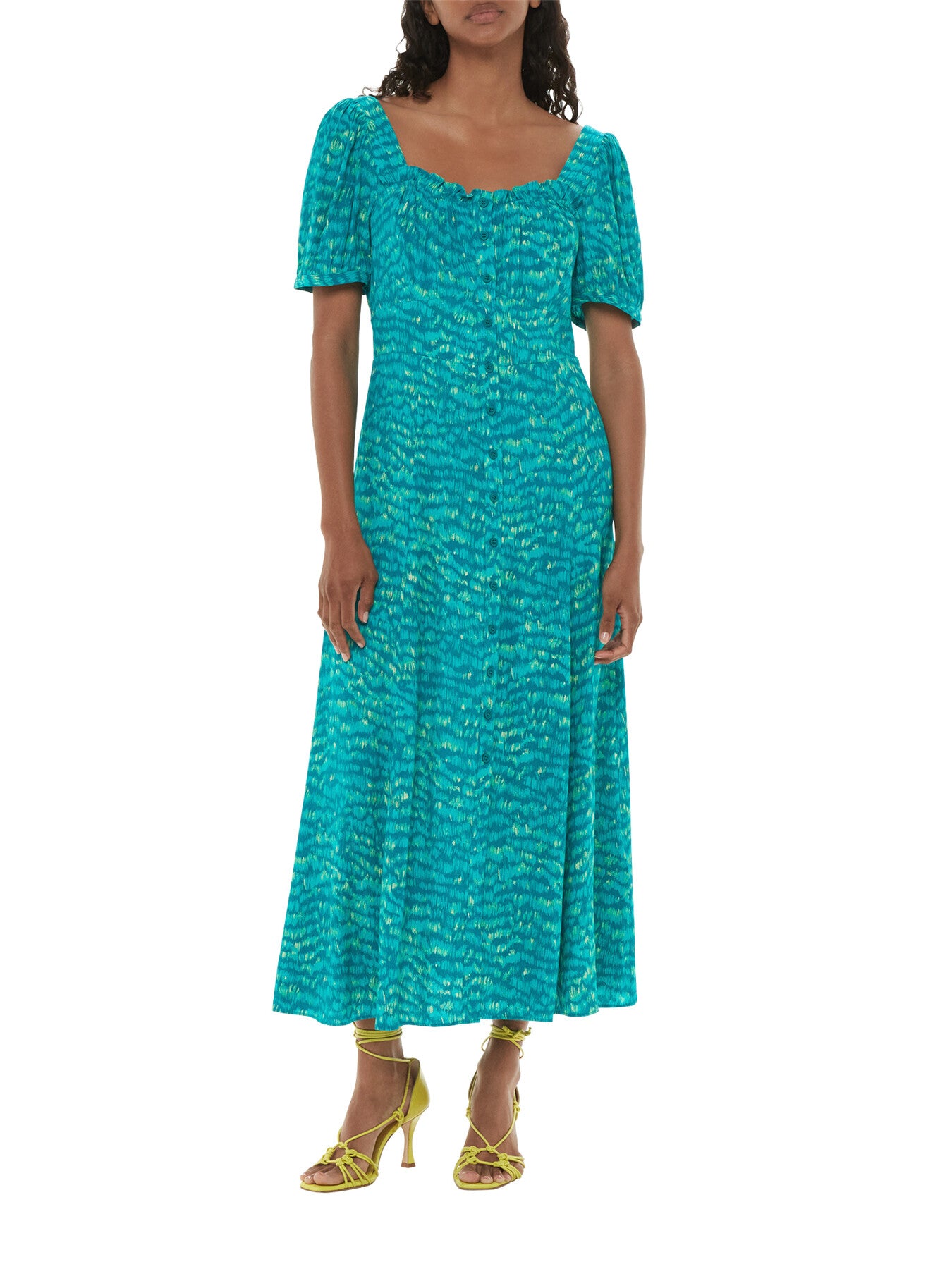 Sketched Grass Midi Dress