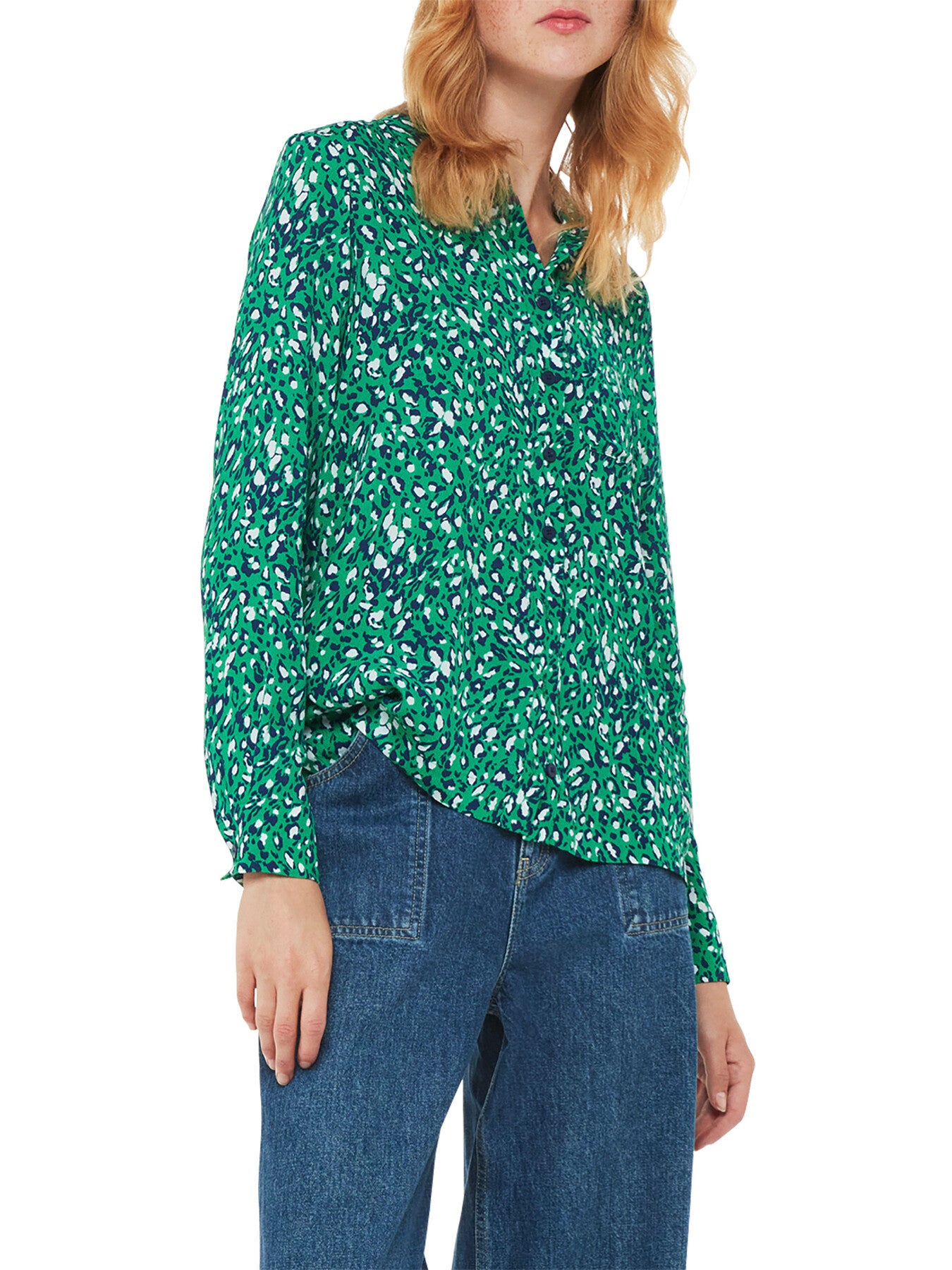 Flowing Leopard Print Shirt