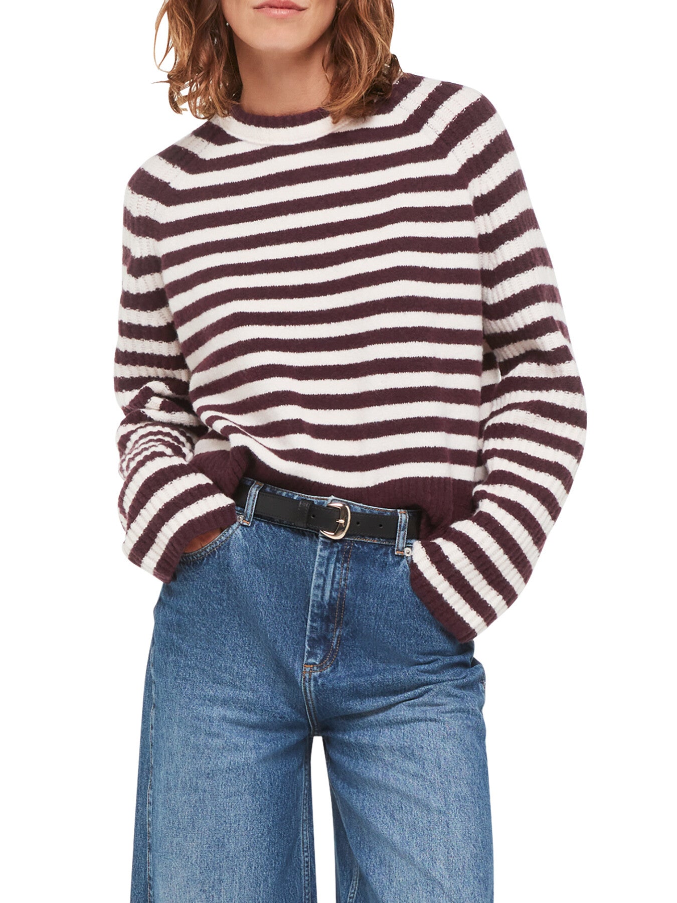 Wool Mix Stripe Crew