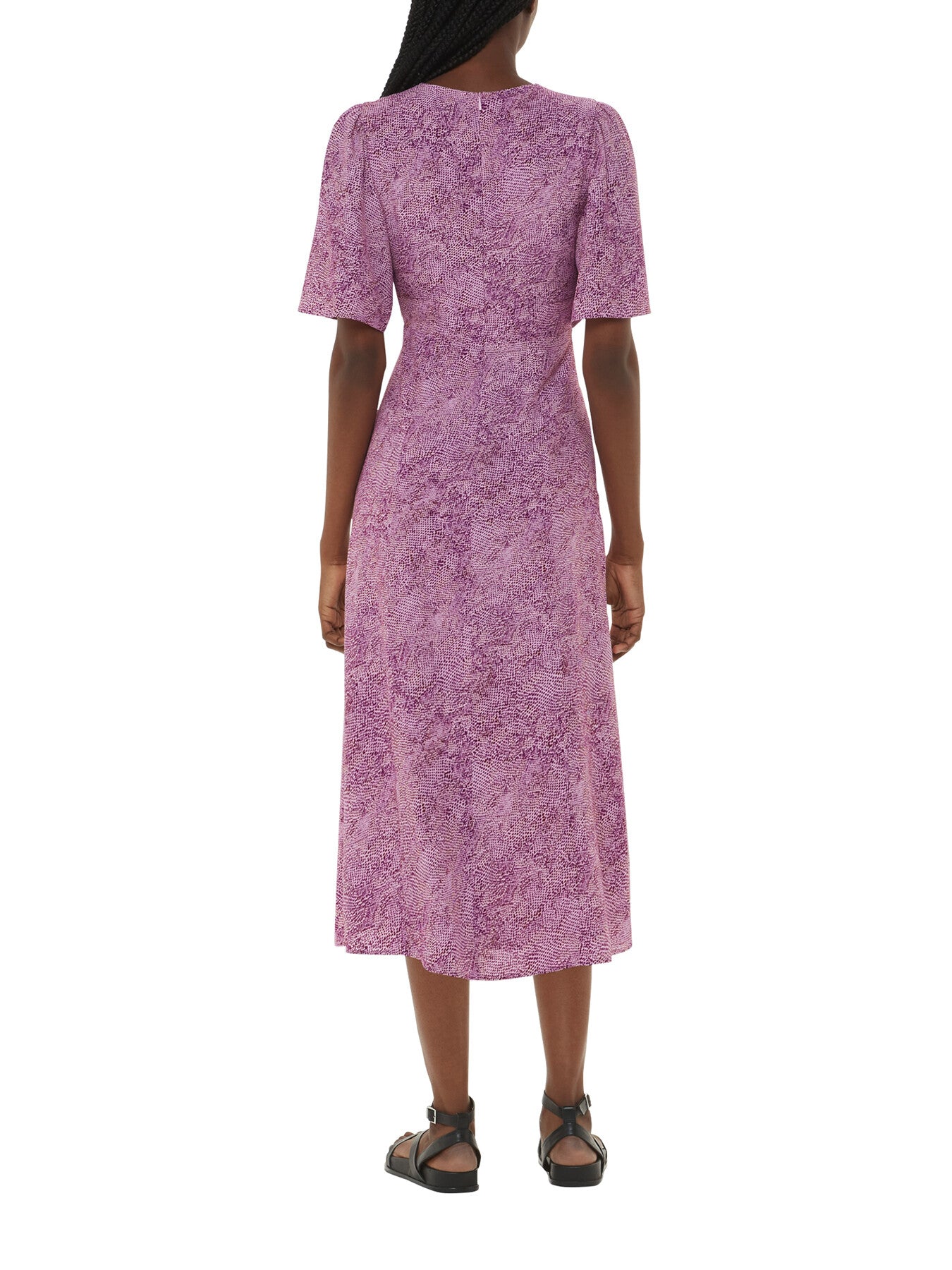 Diagonal Snake Midi Dress