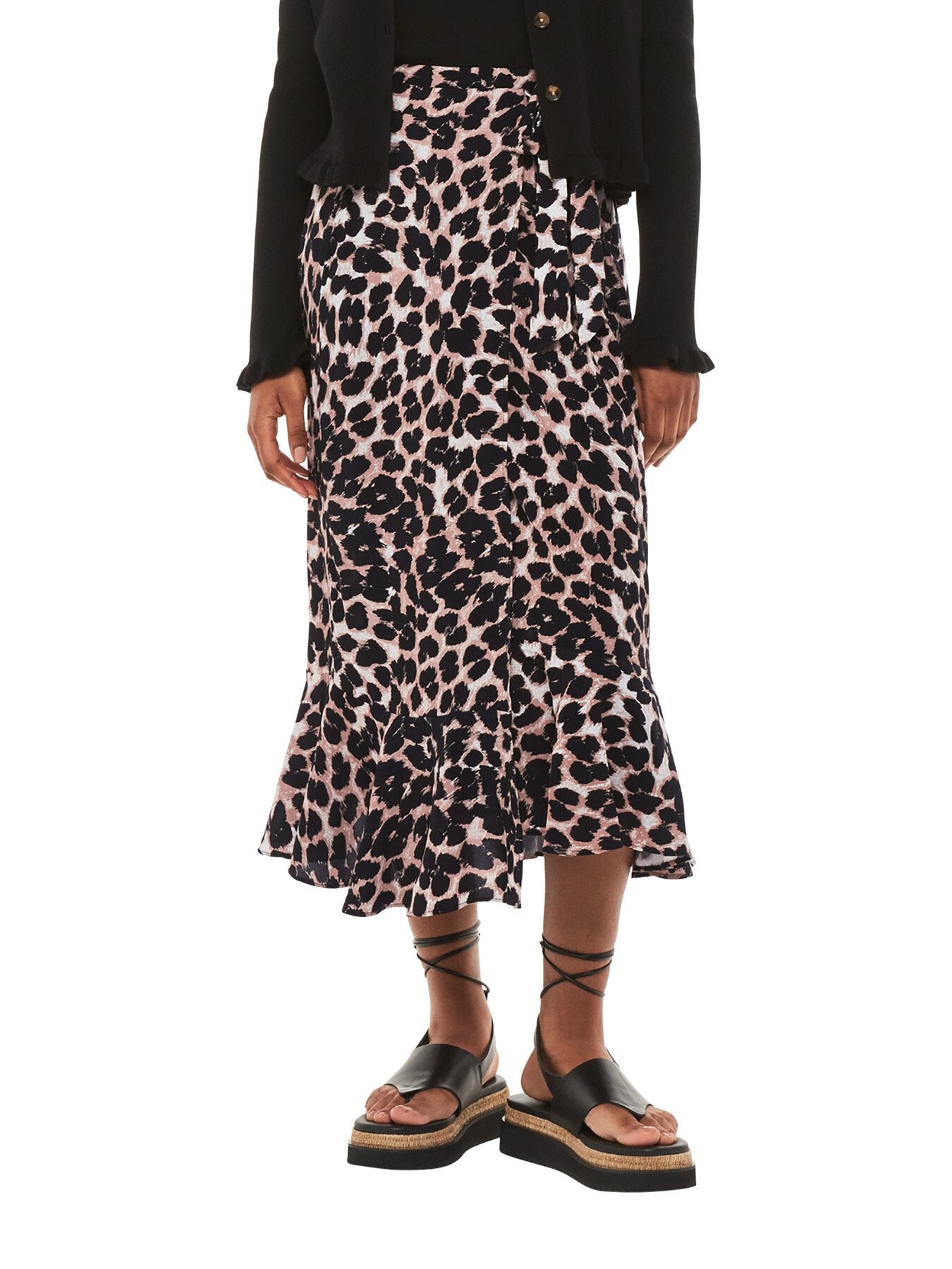 Leopard Spot Wrap Skirt
