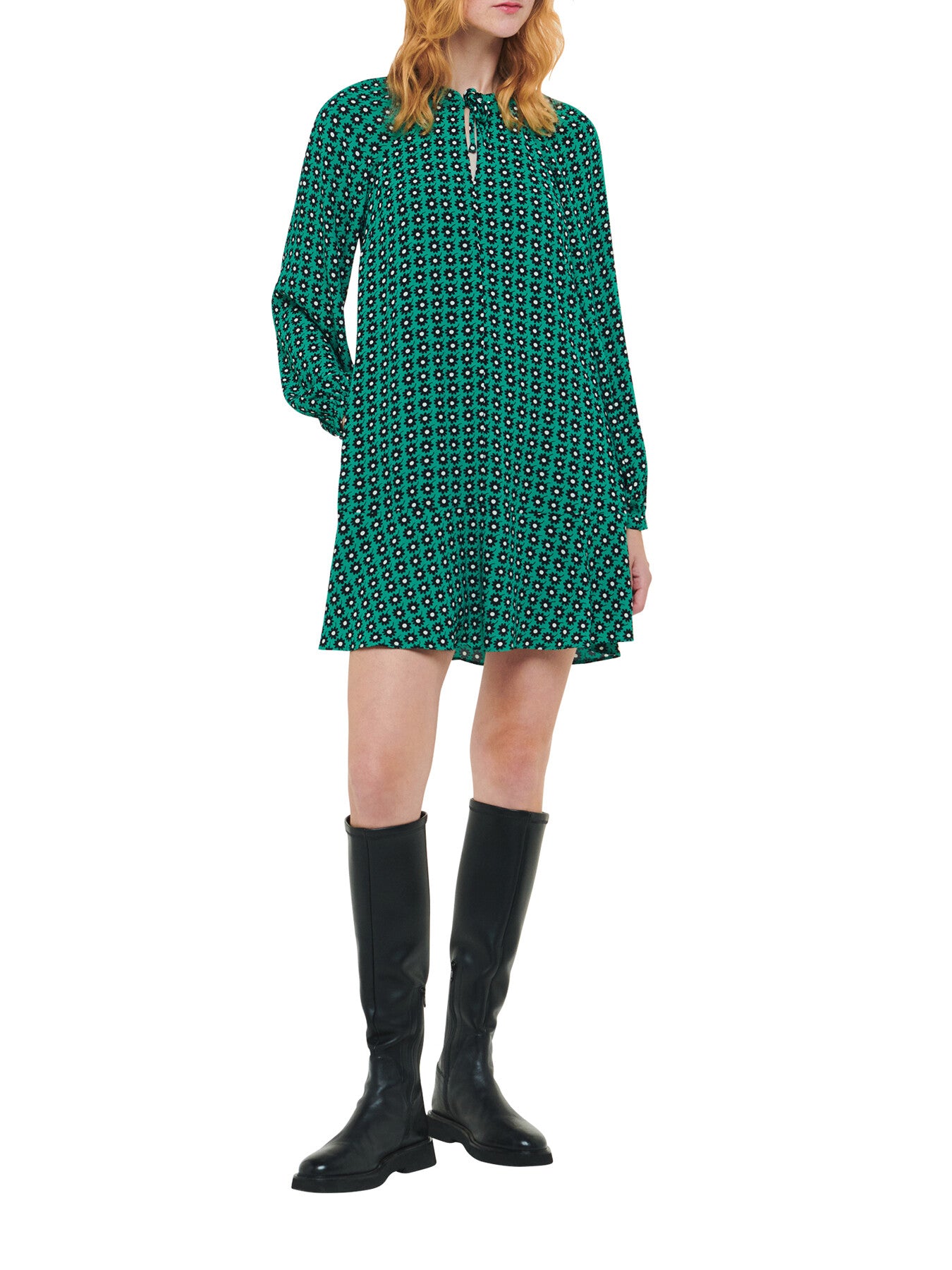 Floral Dot Flippy Dress
