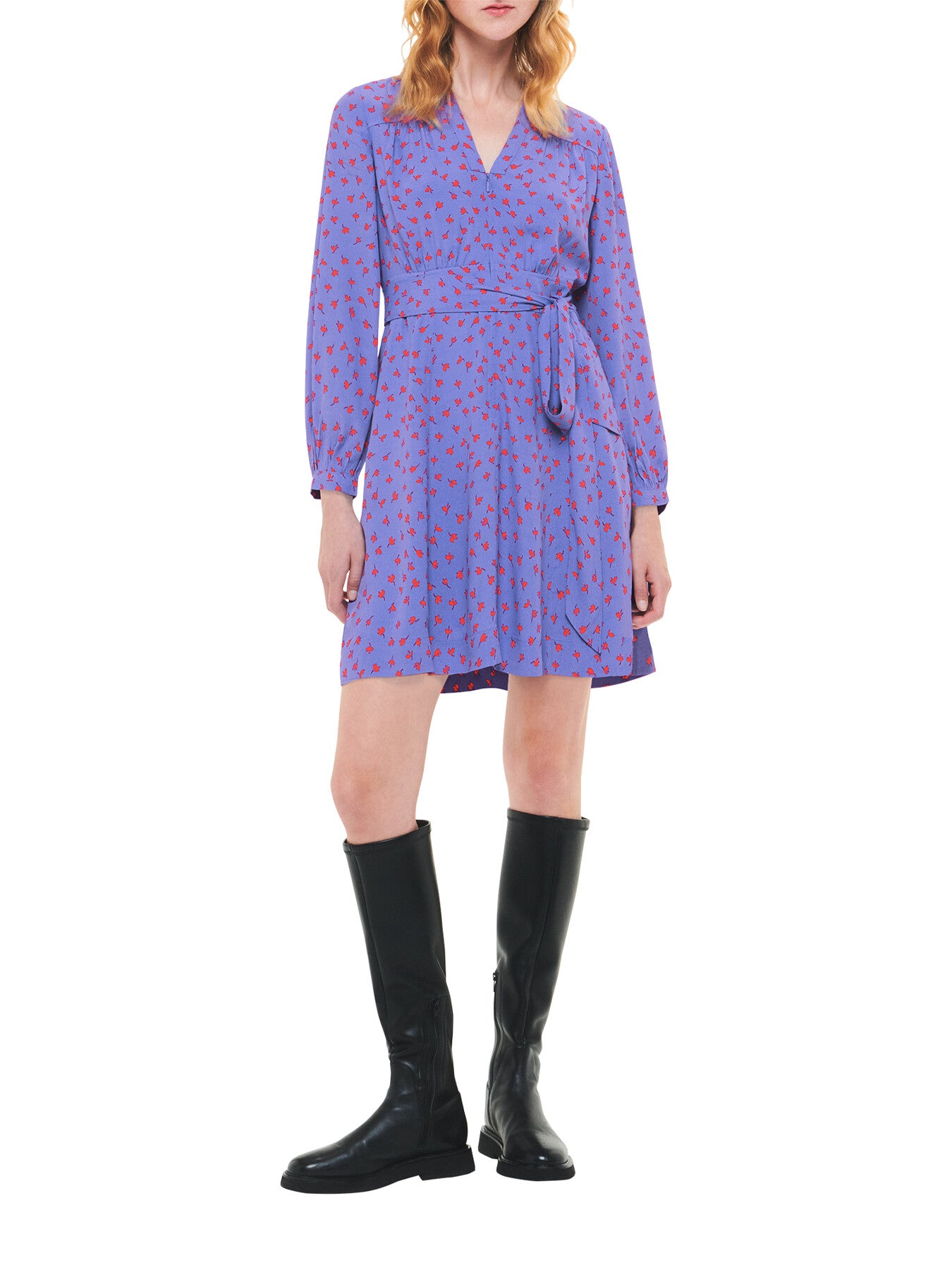 Scattered Petals Print Dress
