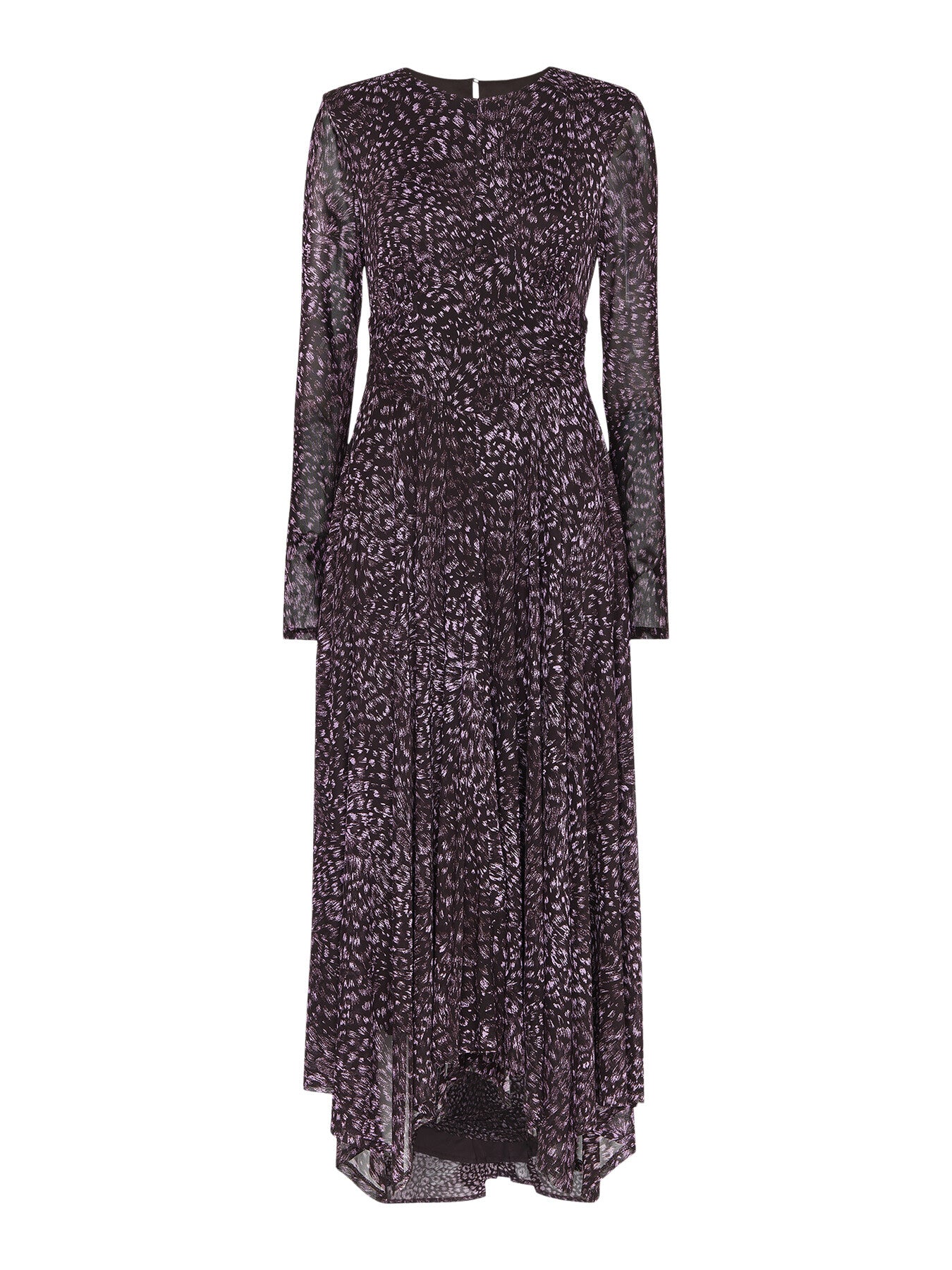 Feather Leopard Mesh Dress