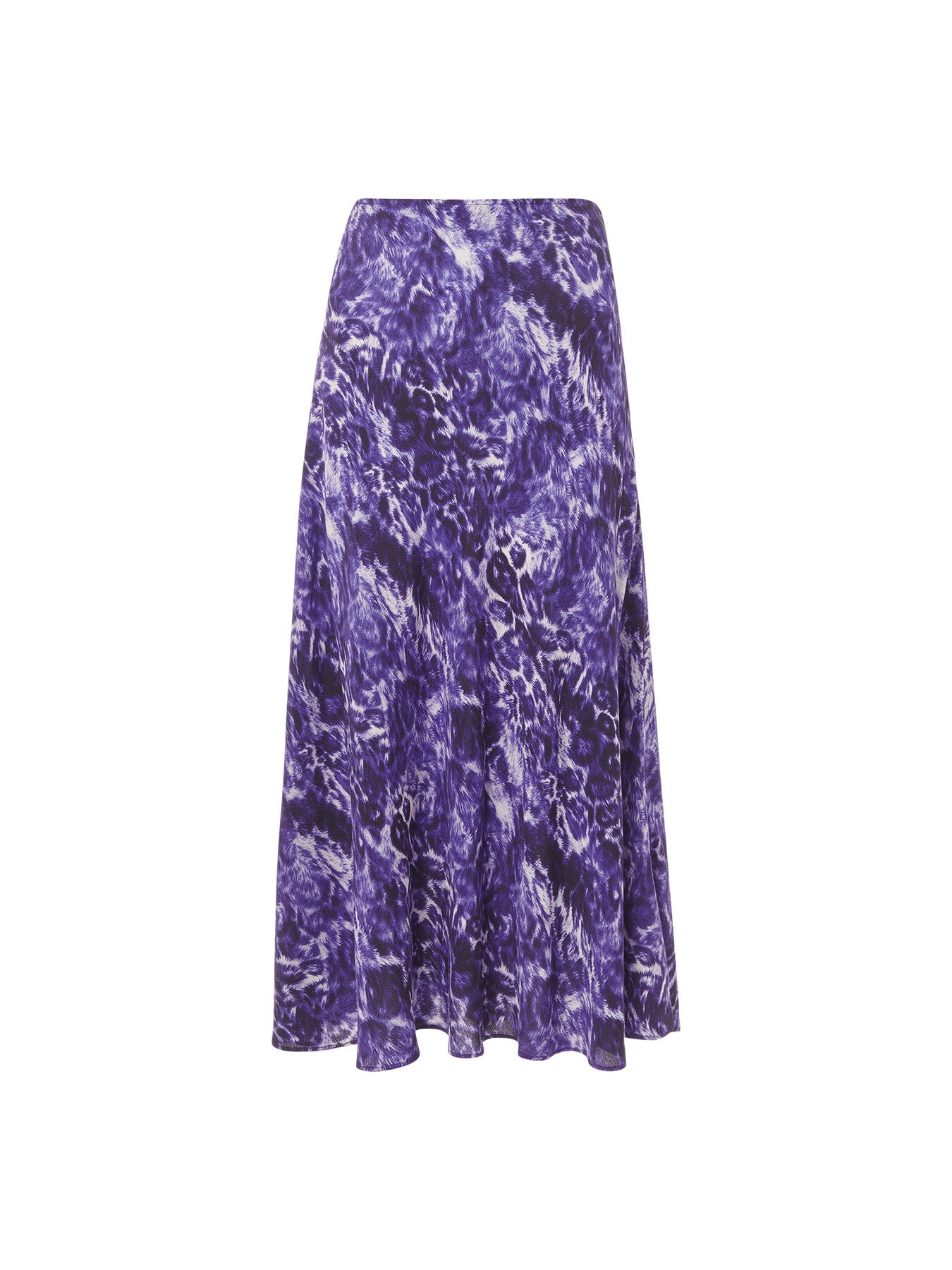 Glossy Leopard Bias Skirt