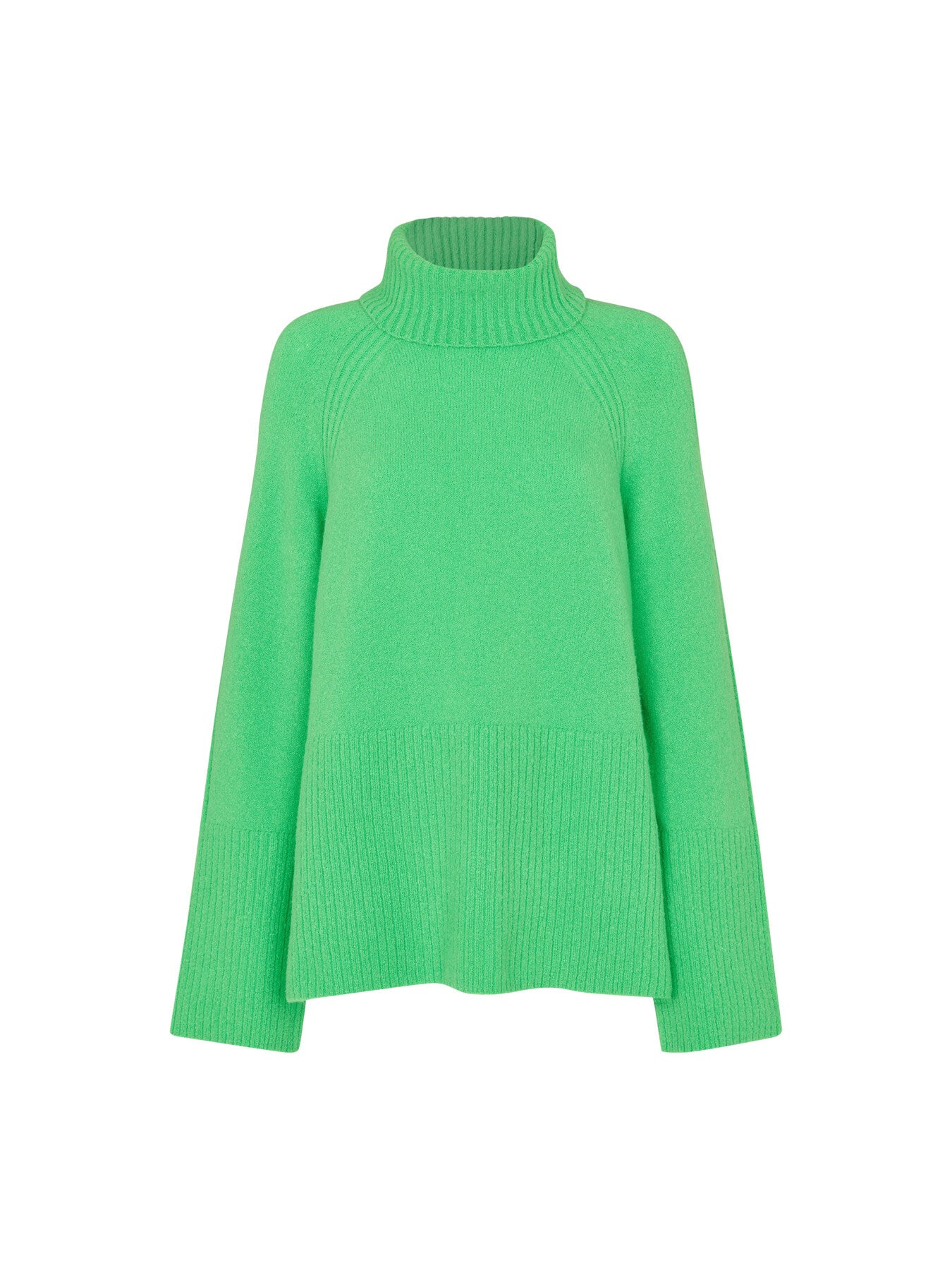 Textured Rib Detail Roll Neck