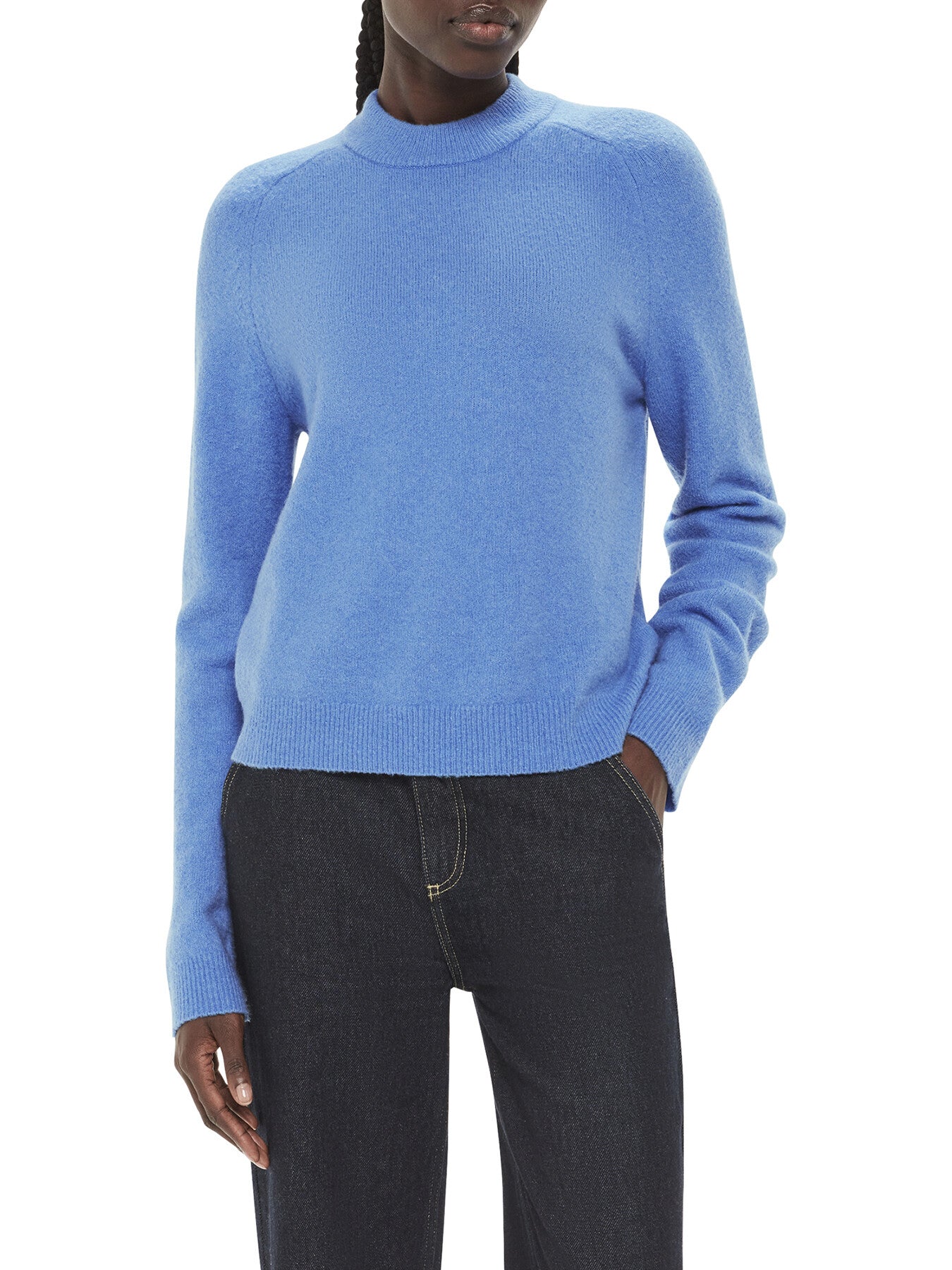 Wool Textured Crew Neck Knit