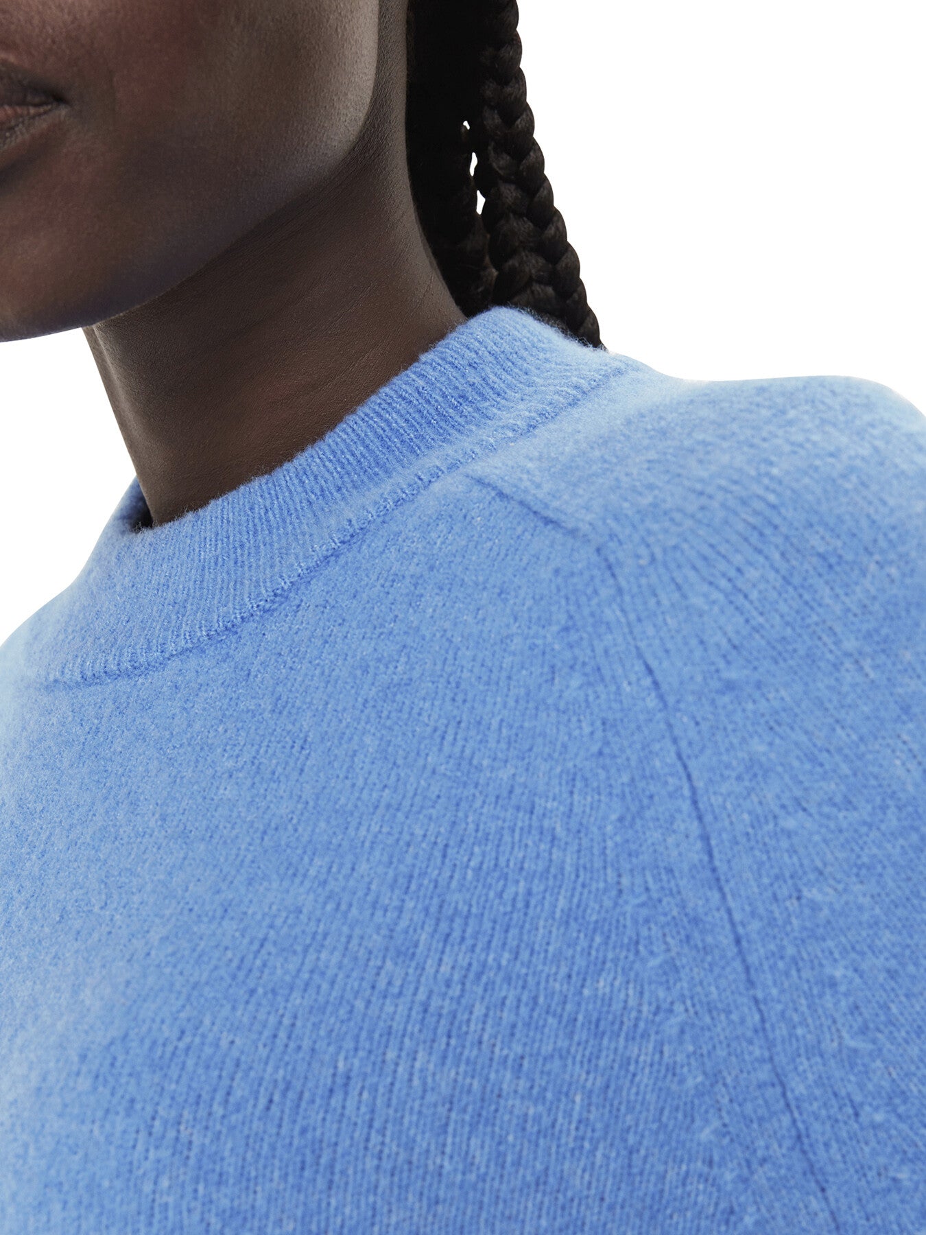 Wool Textured Crew Neck Knit