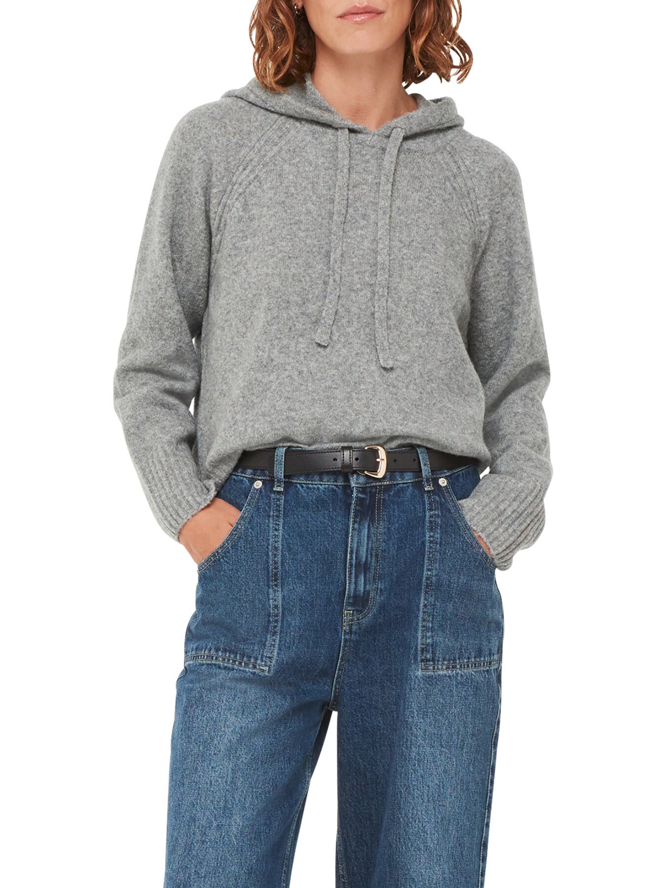 Textured Hooded Sweater