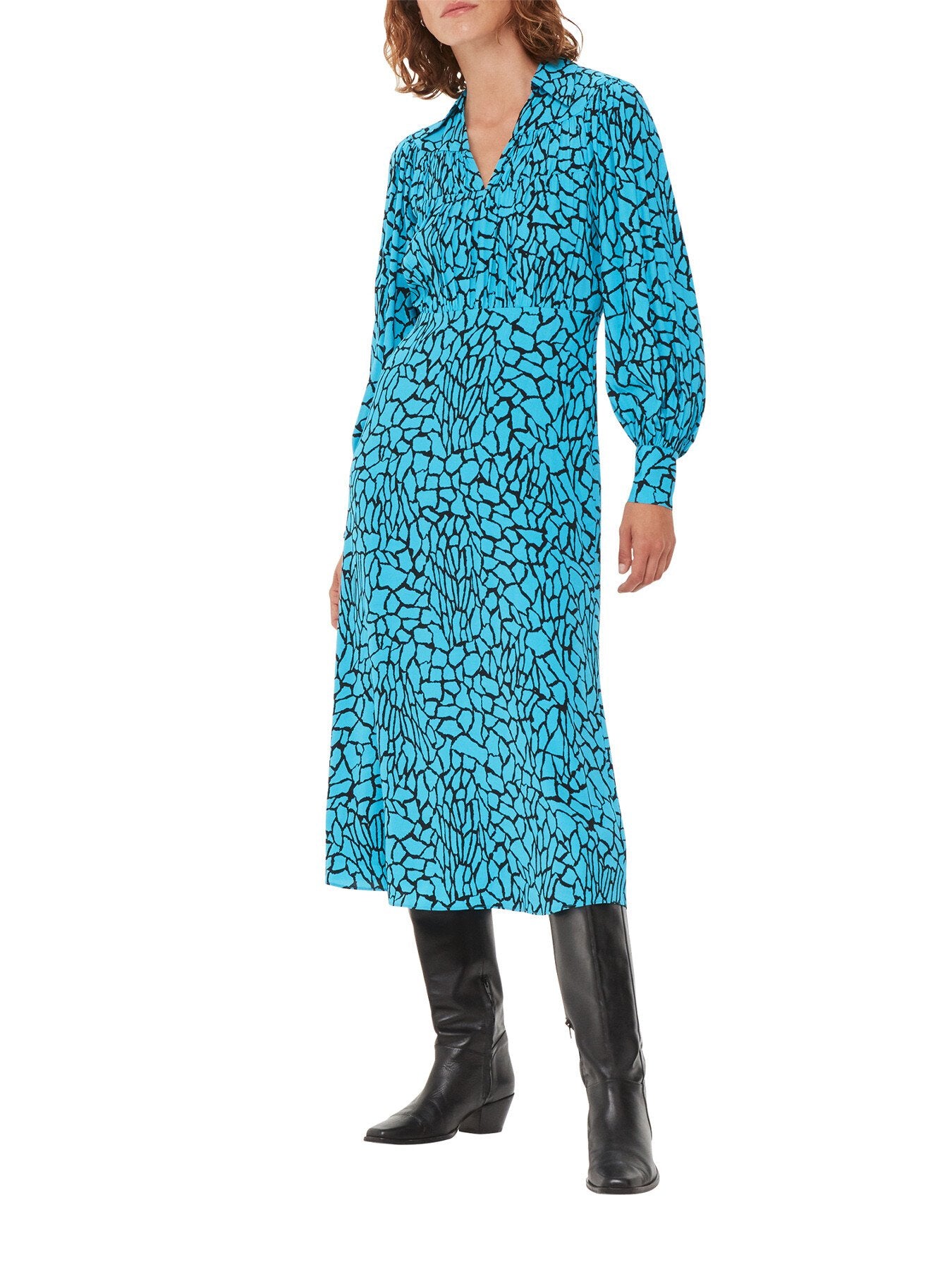 Terrazzo Print Midi Dress