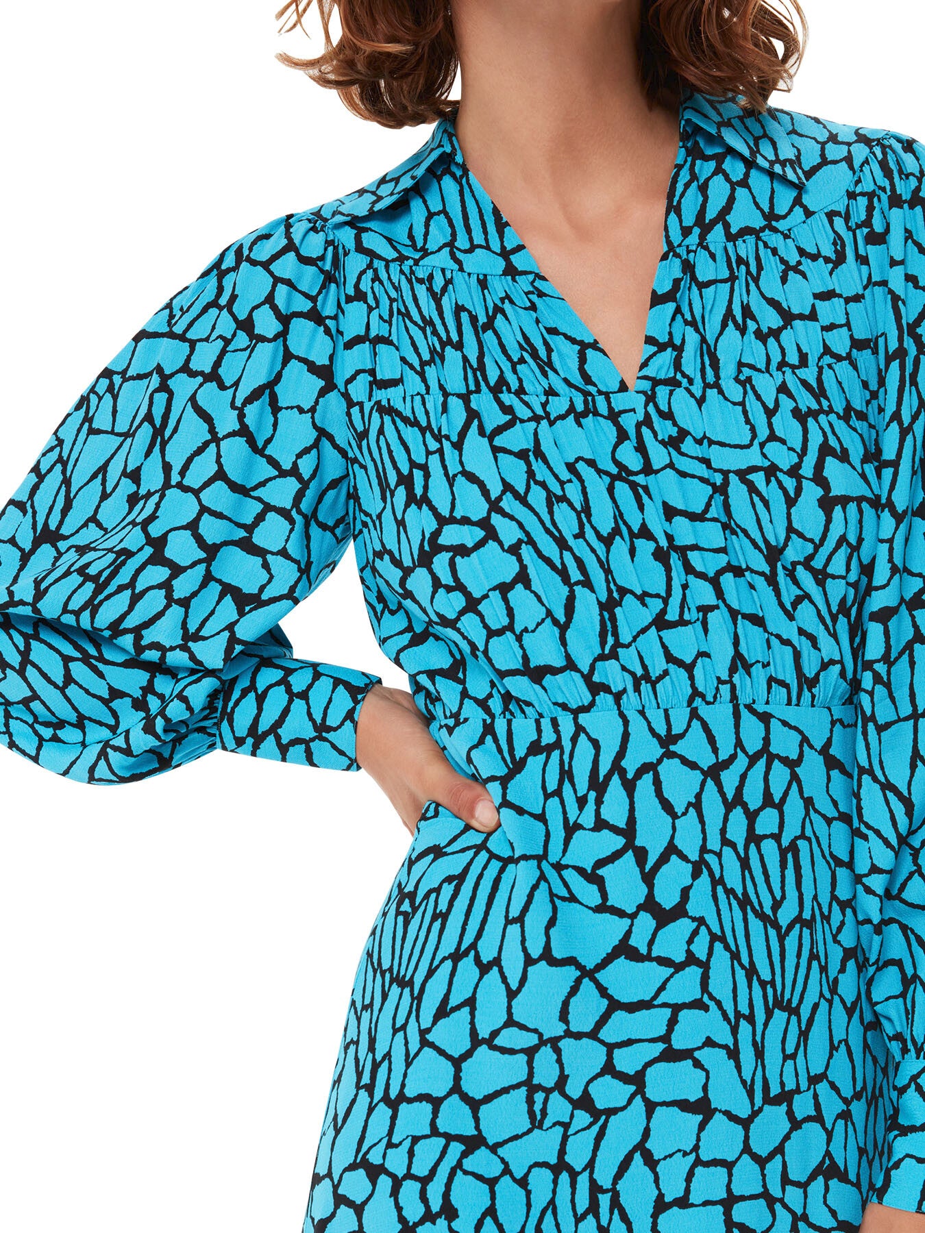 Terrazzo Print Midi Dress