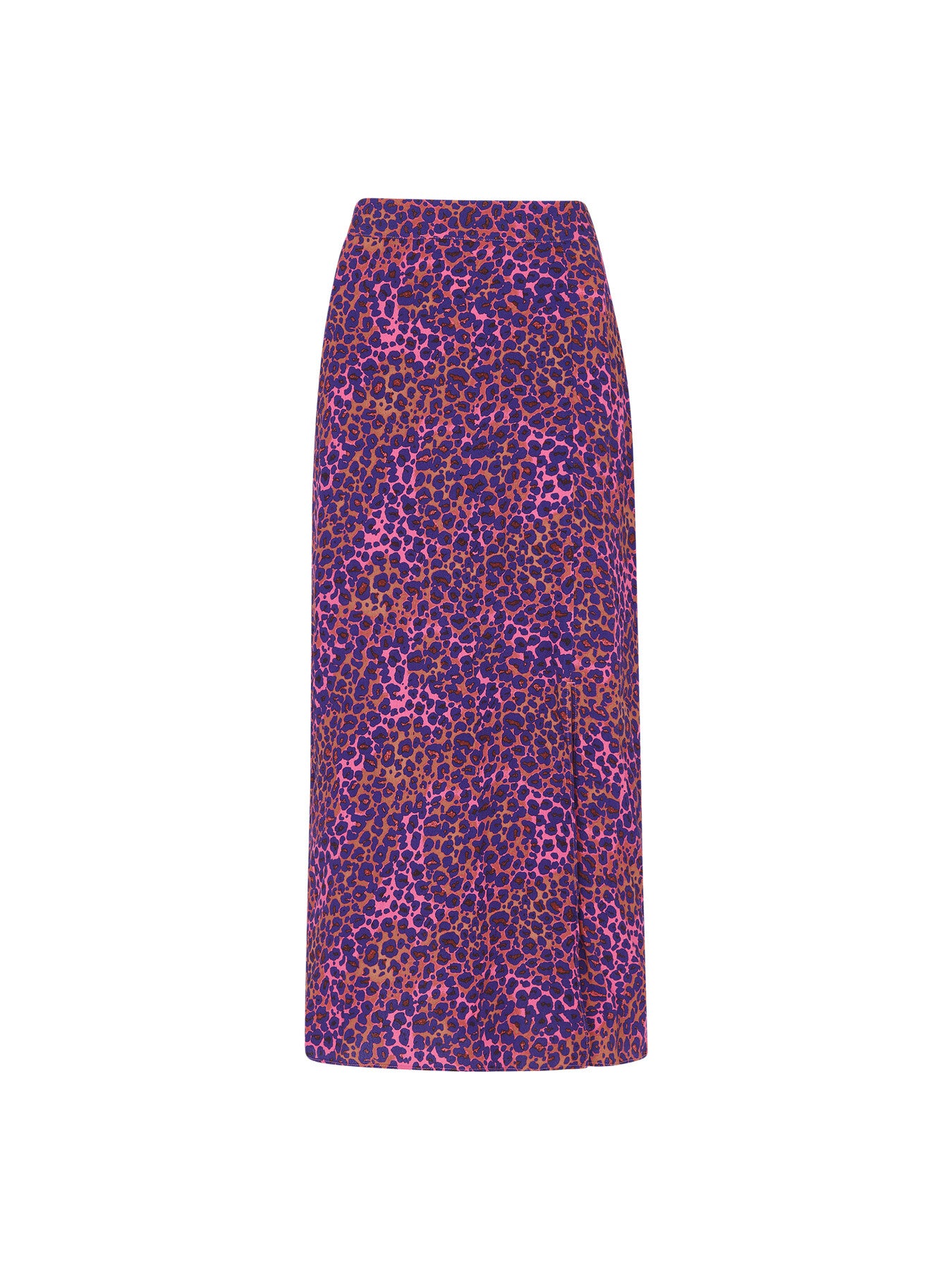 Mottled Leopard Midi Skirt