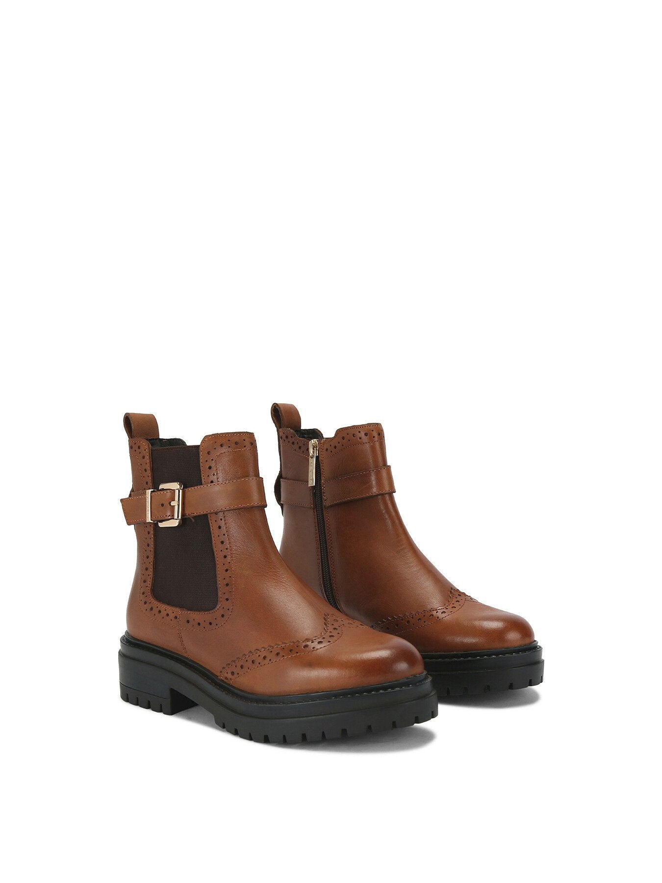 Headline Brogue Leather Ankle Boots