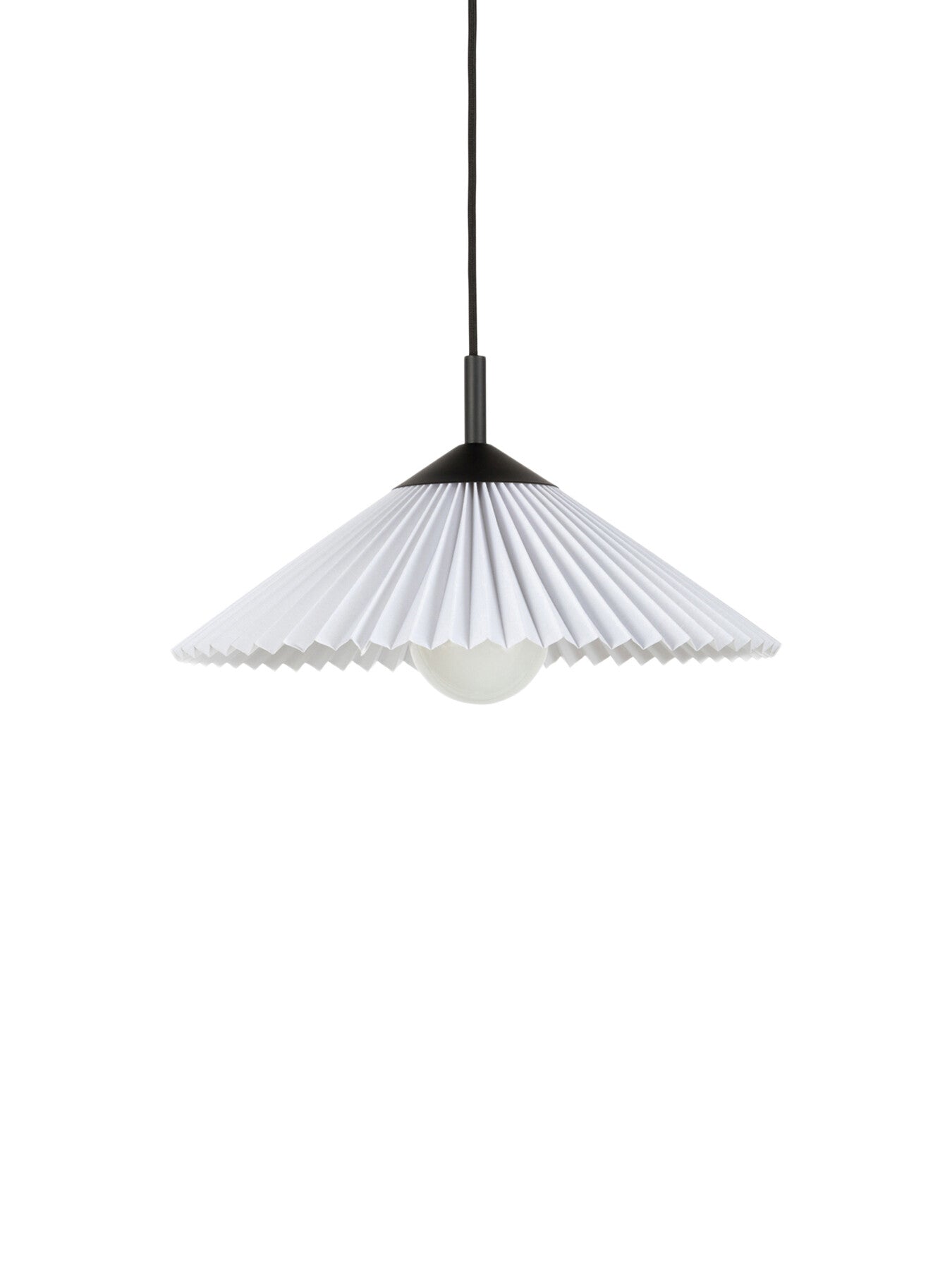 Pleated Pendant Black/White