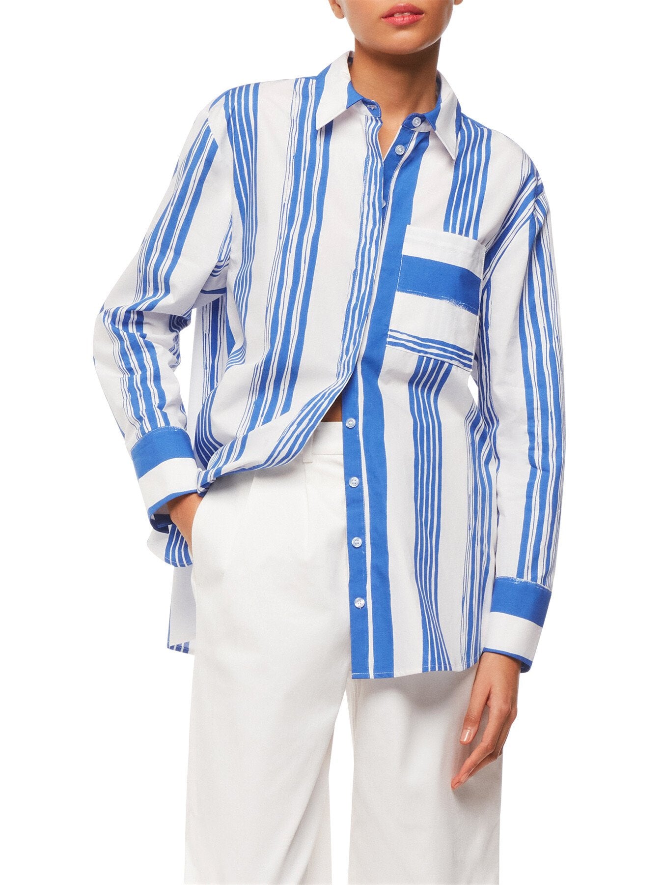 Painted Stripe Oversized Shirt
