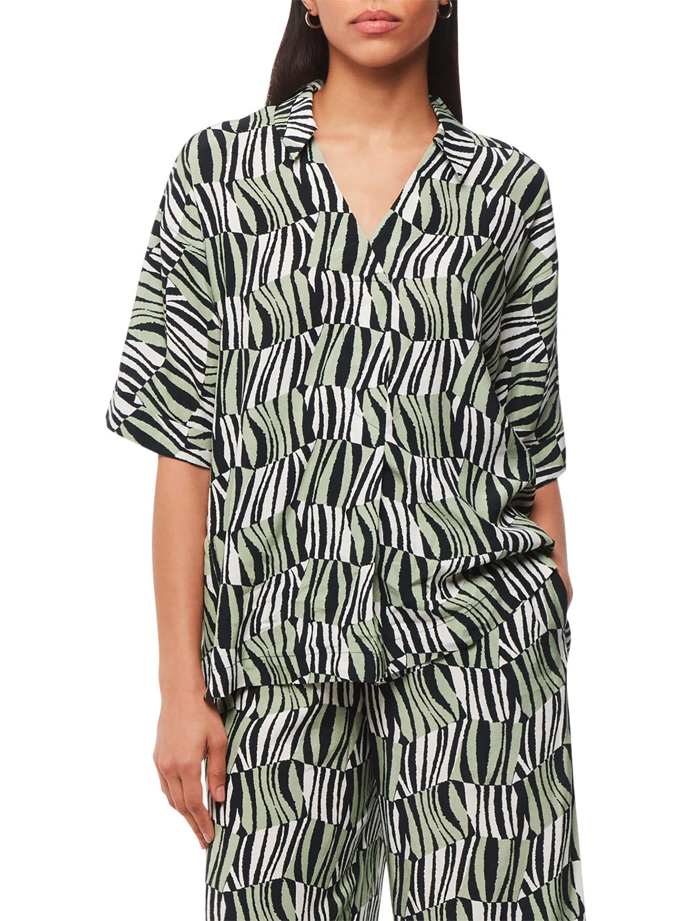 Checkerboard Tiger Boxy Shirt