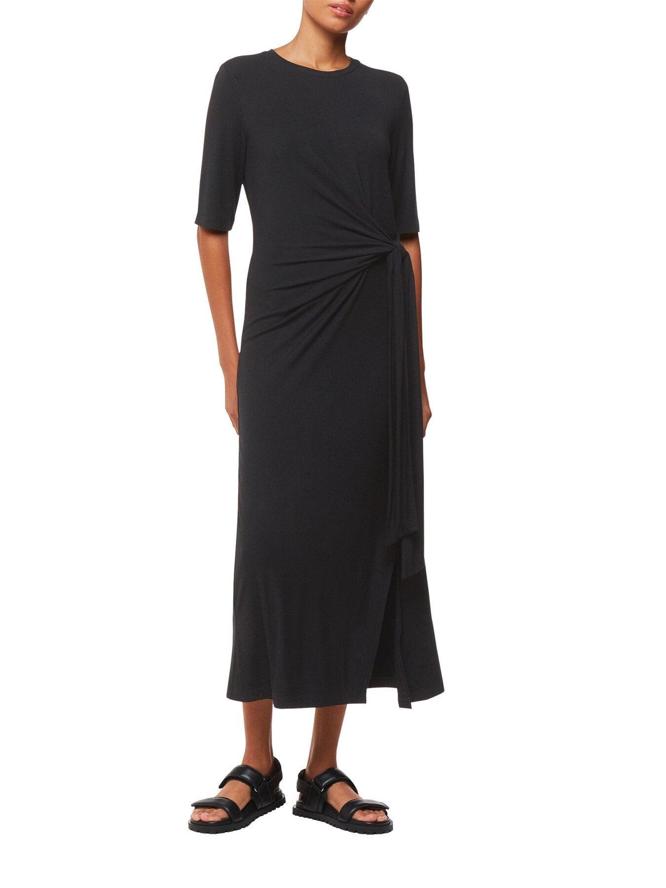 Twist Front Jersey Dress