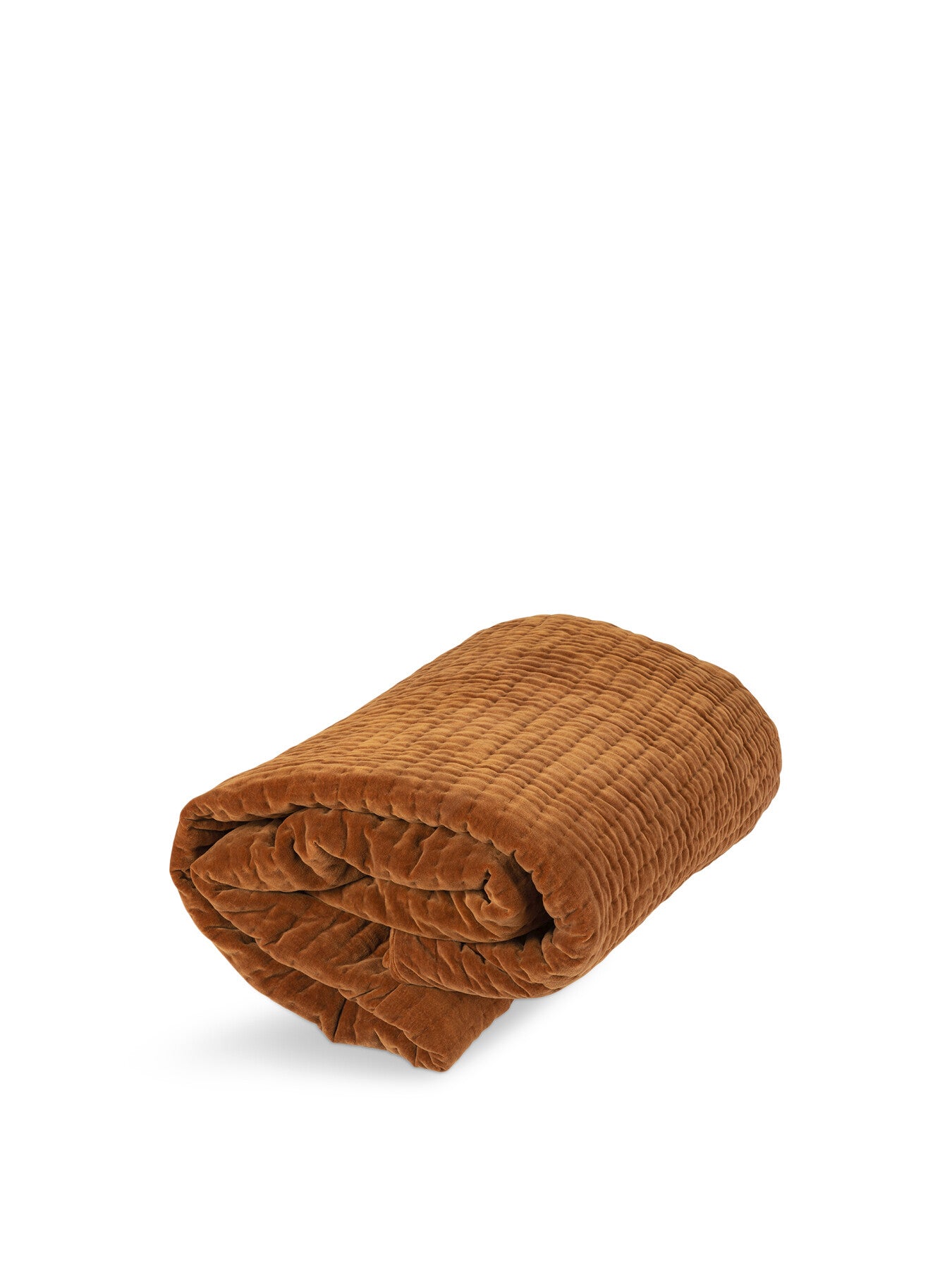 Velvet Kantha Bedspread Toffee 140 x 200
