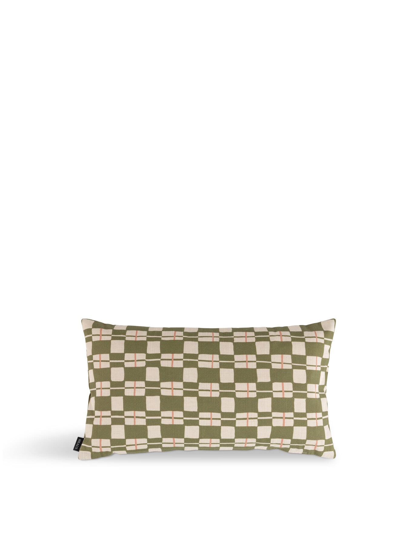 Edith check cushion olive 32 x 55
