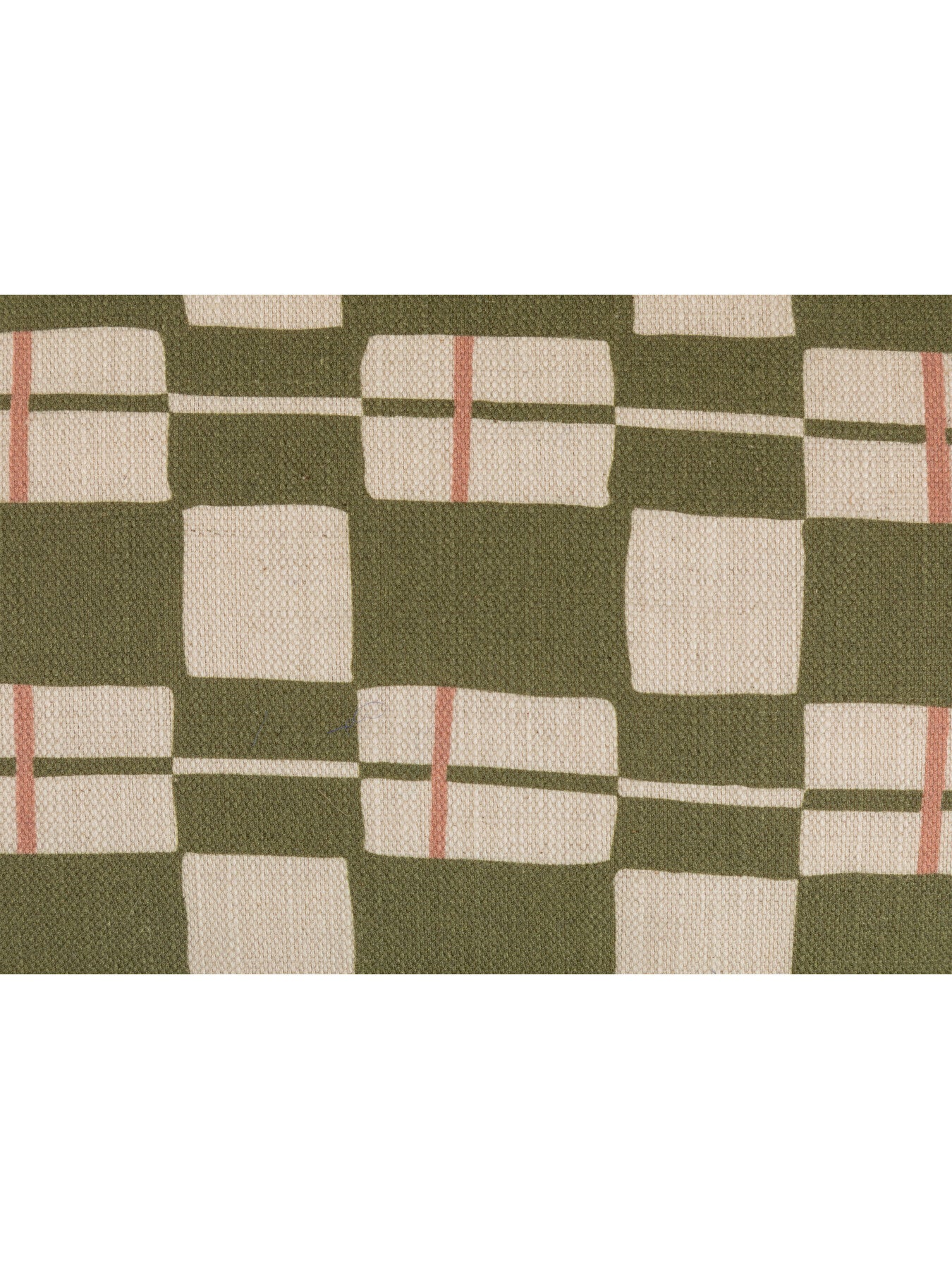 Edith check cushion olive 32 x 55