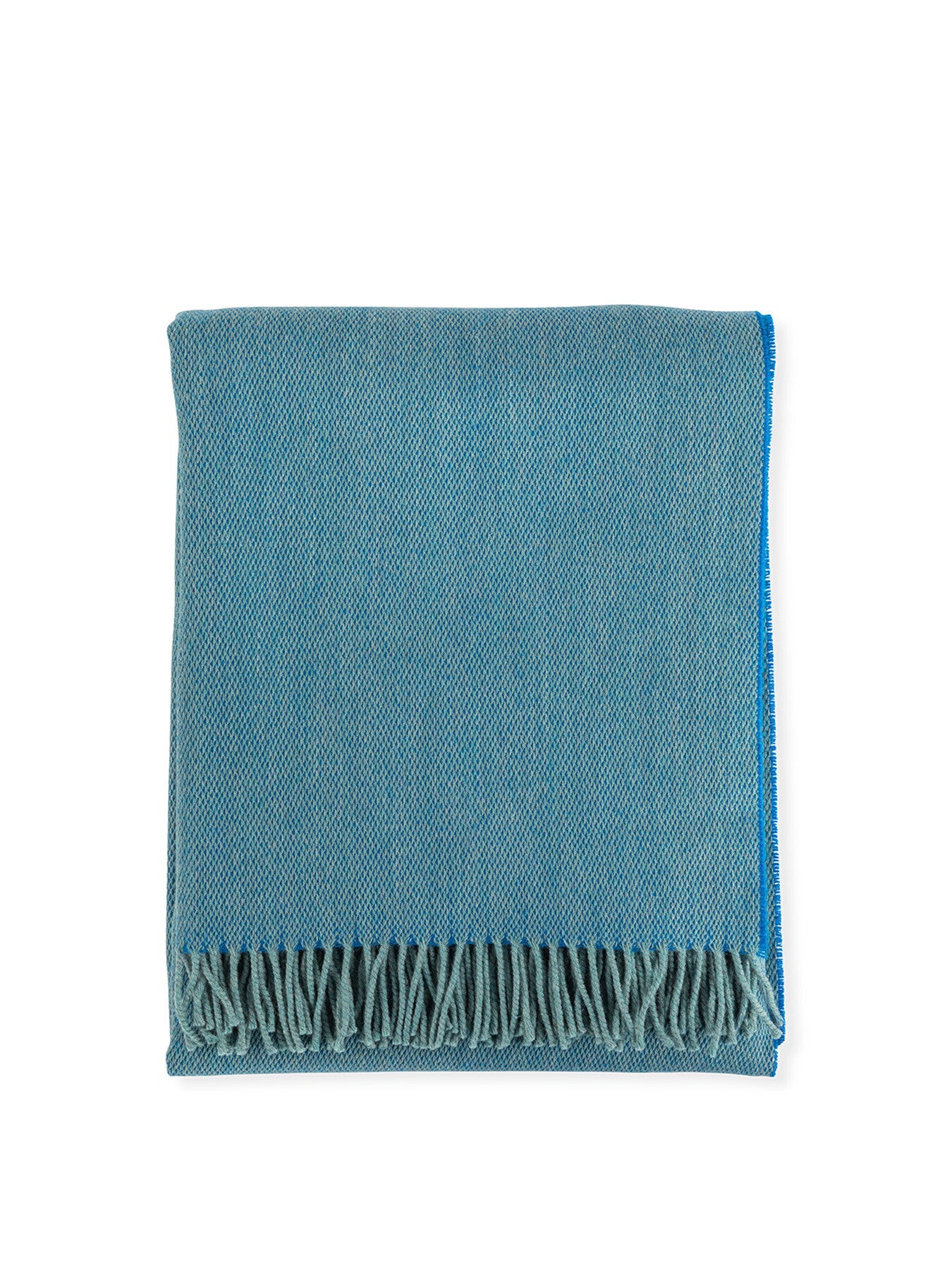 Two tone throw cobalt 150 x 180