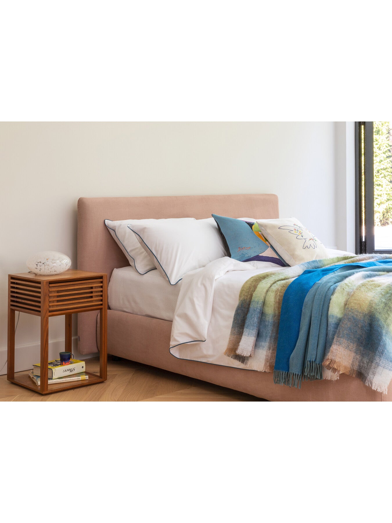 Two tone throw cobalt 150 x 180