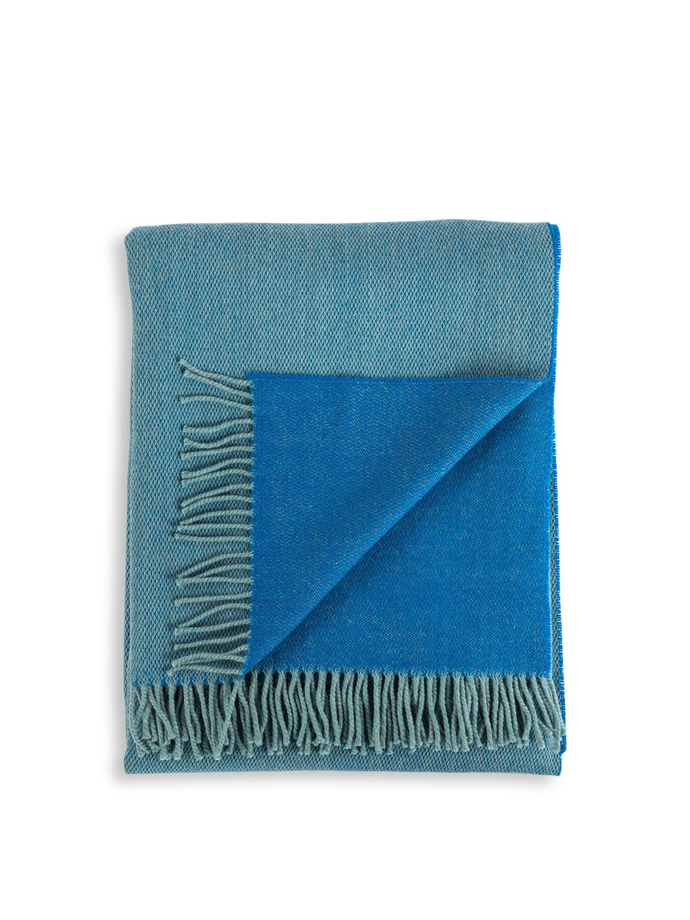 Two tone throw cobalt 150 x 180