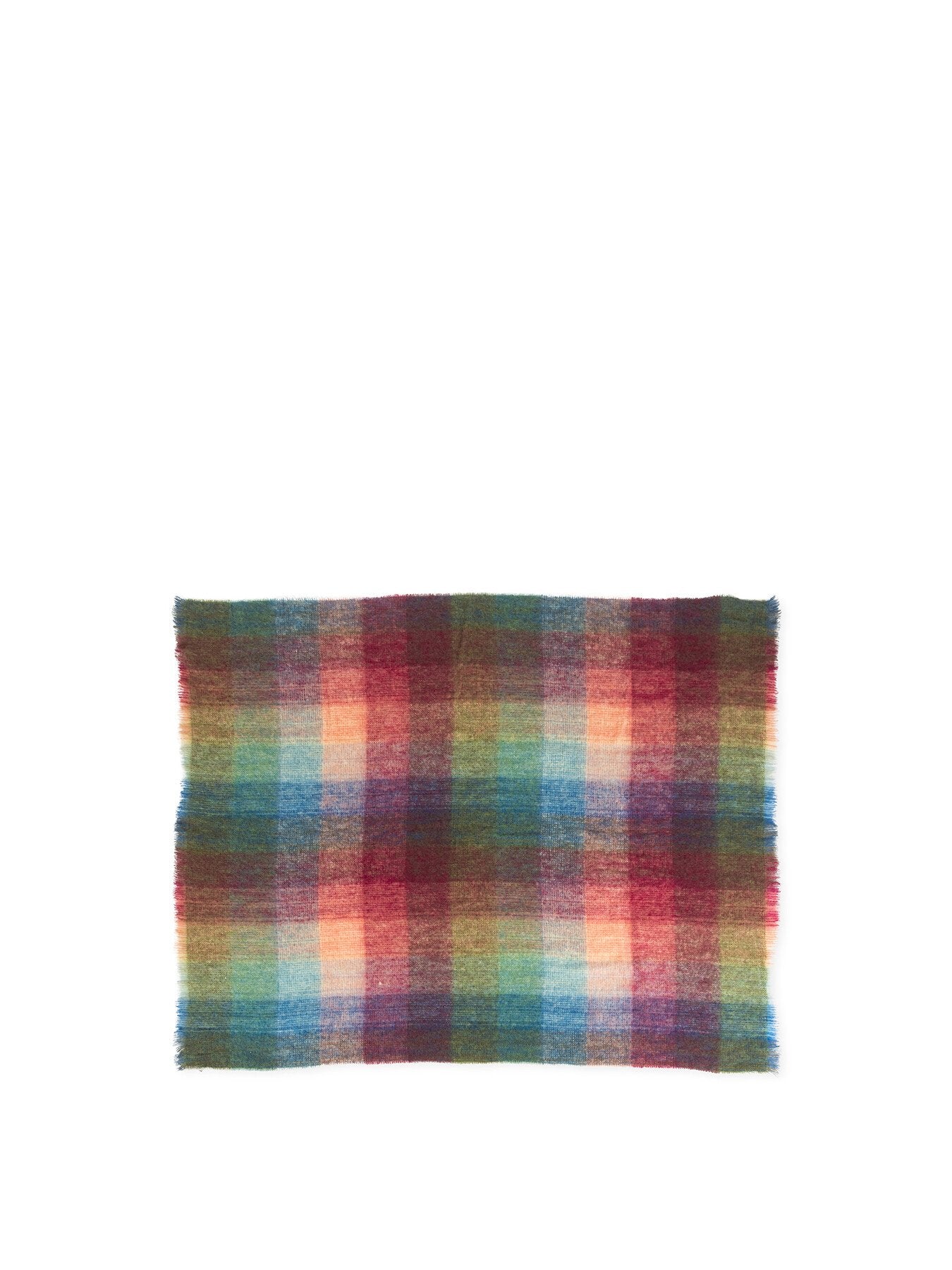 Mohair Check Throw purple