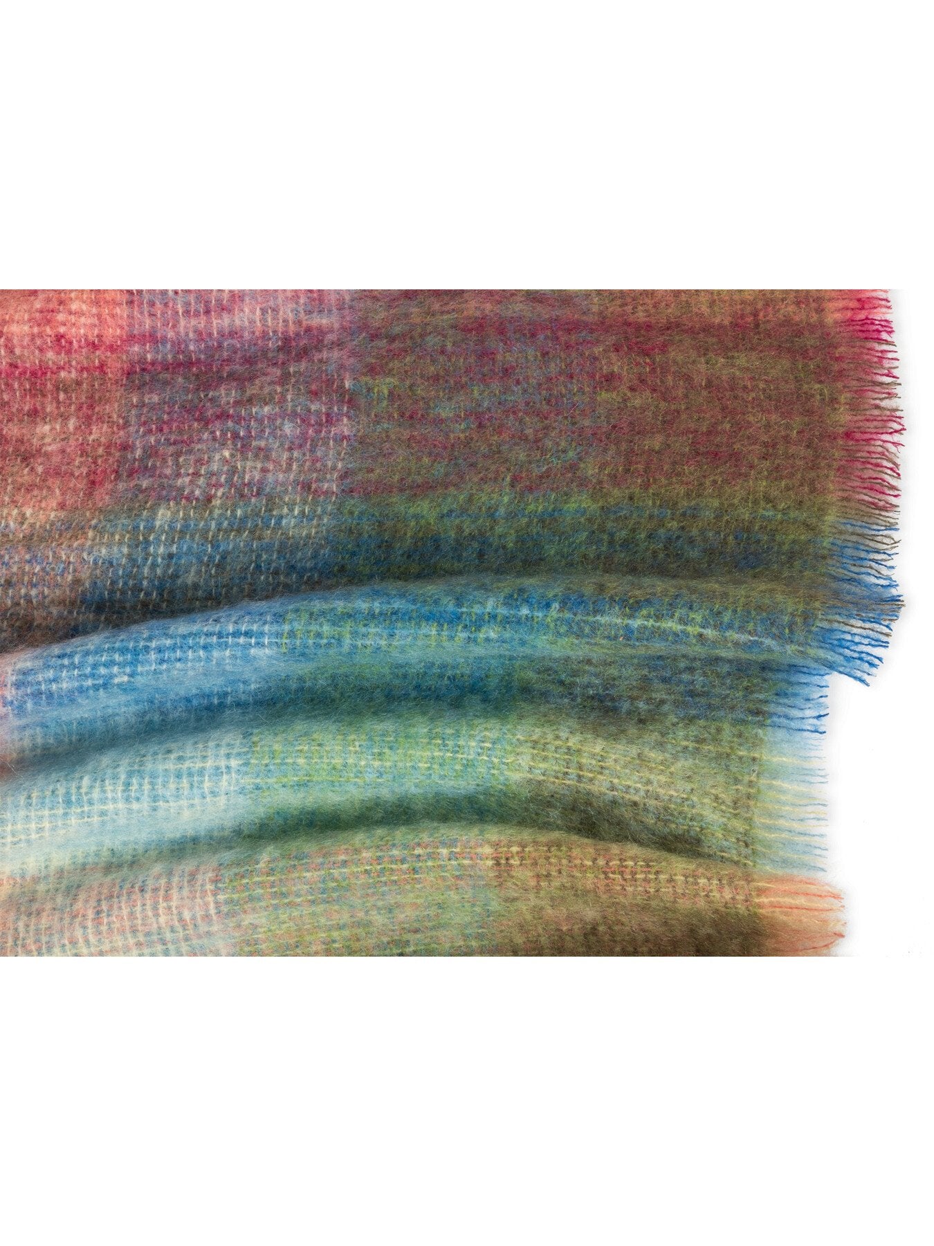 Mohair Check Throw purple