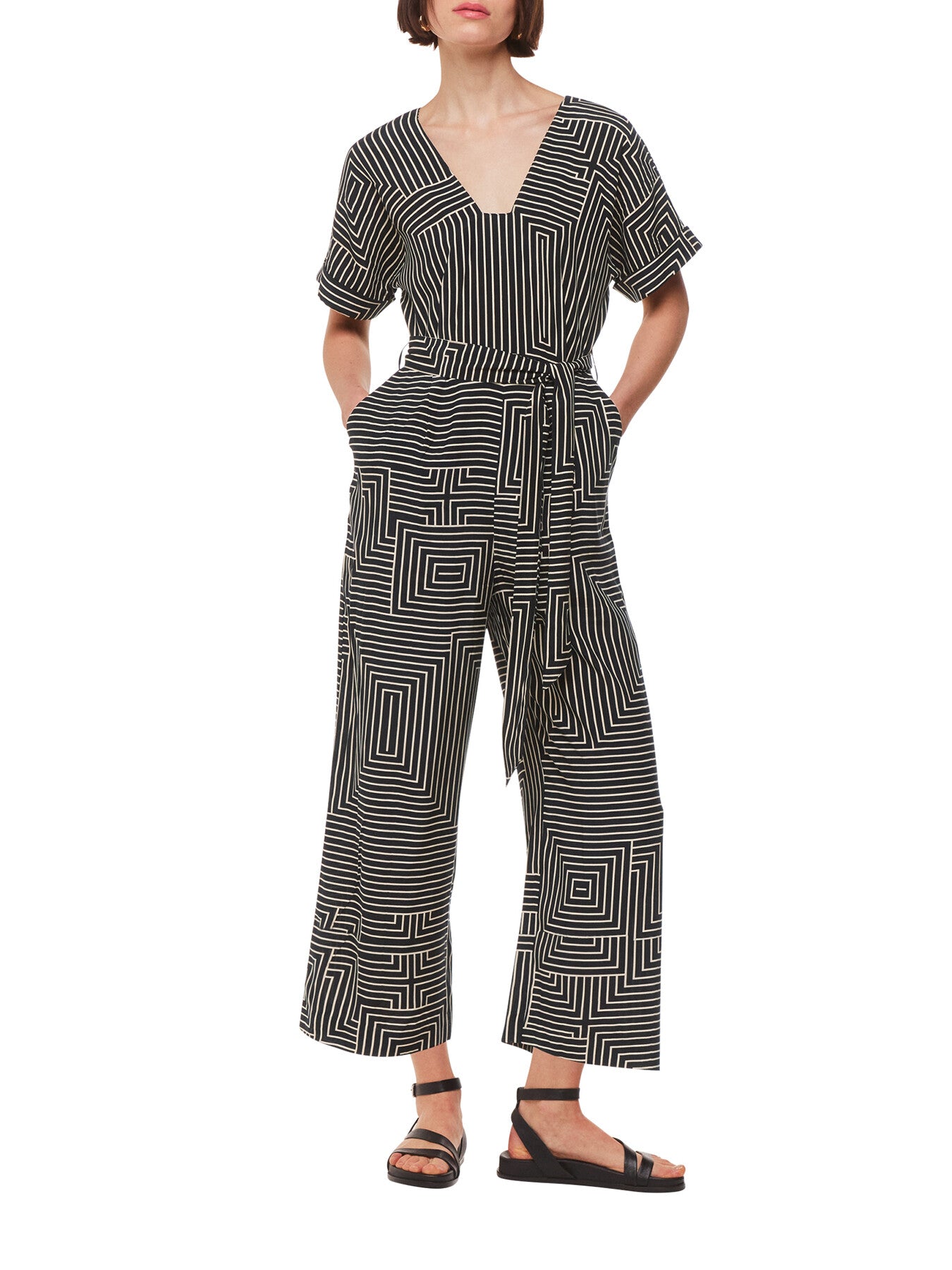 Angled Stripe Jumpsuit
