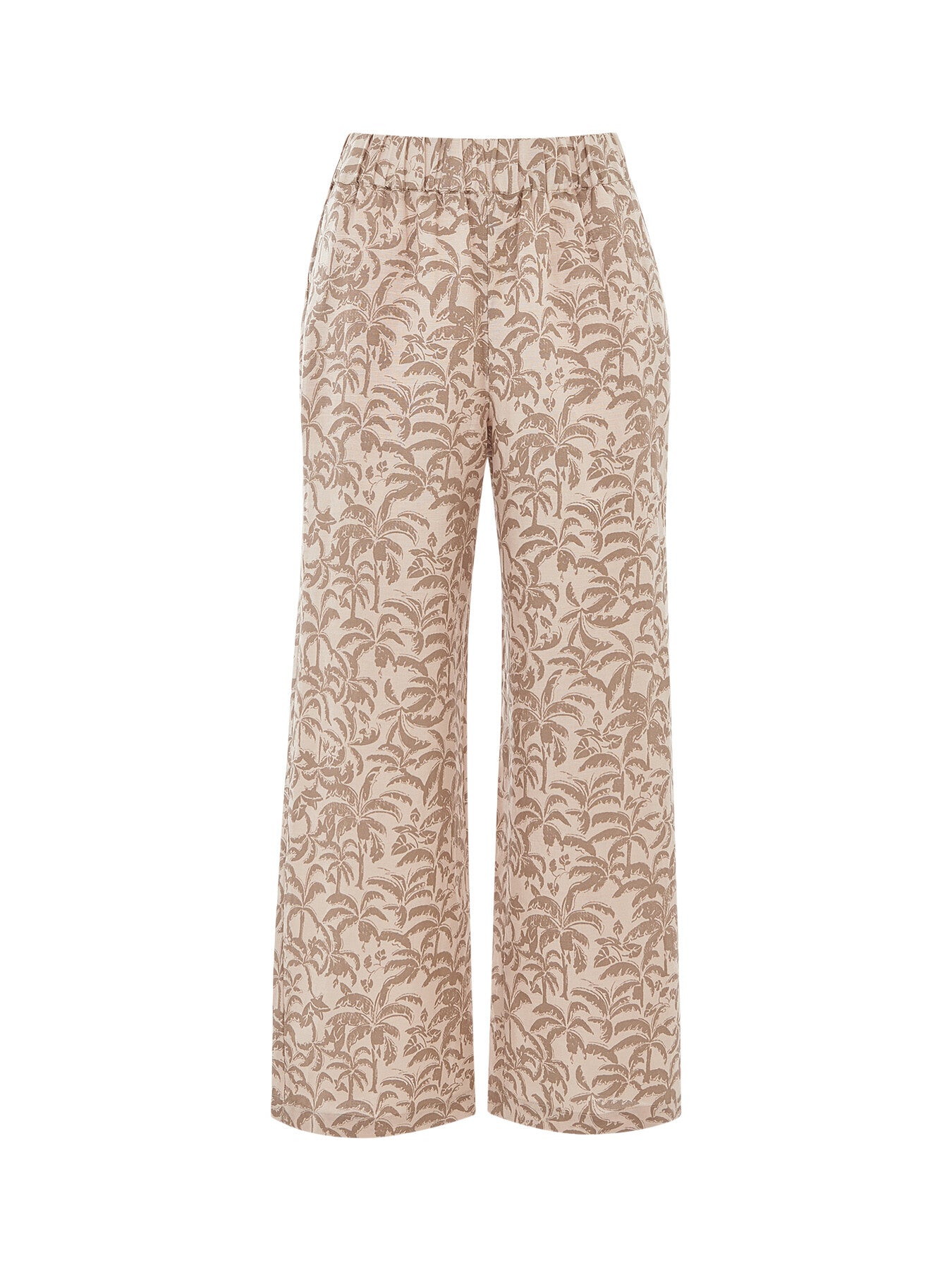 Palm Print Cropped Trouser