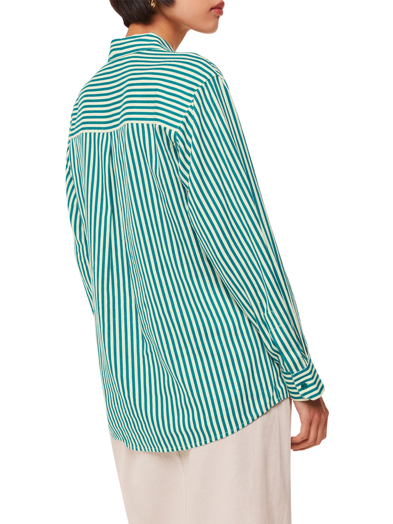 Stripe Linen Blend Shirt