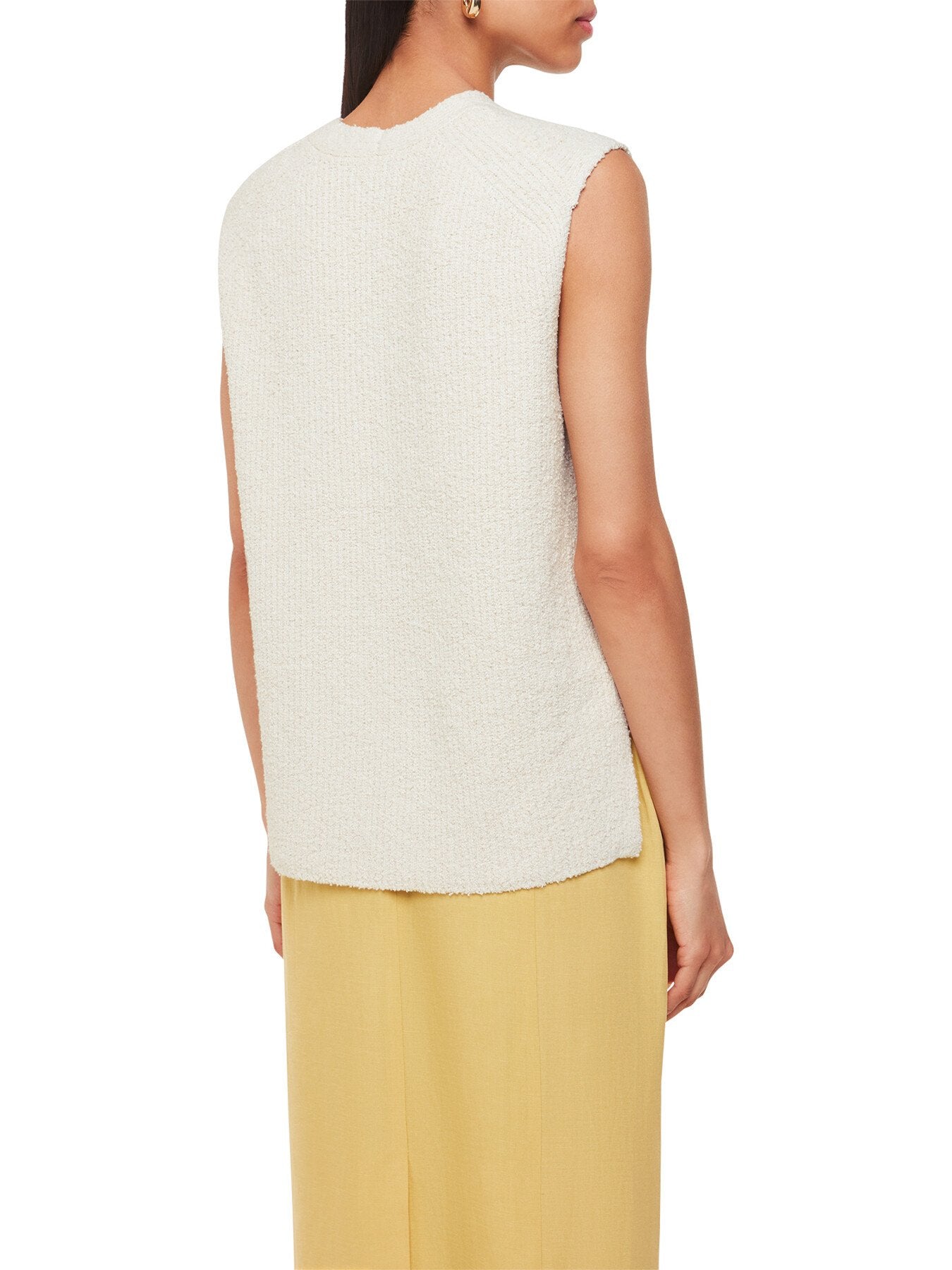 Cotton Textured V Neck Tank