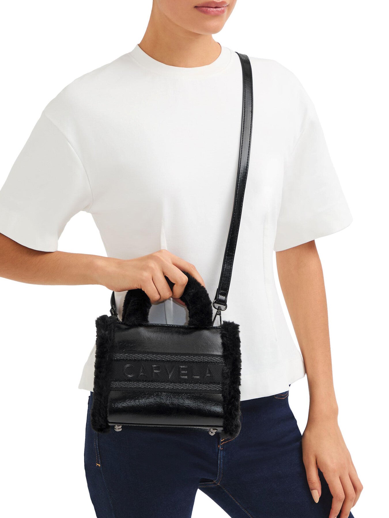 Frame Micro Fur Tote Bag