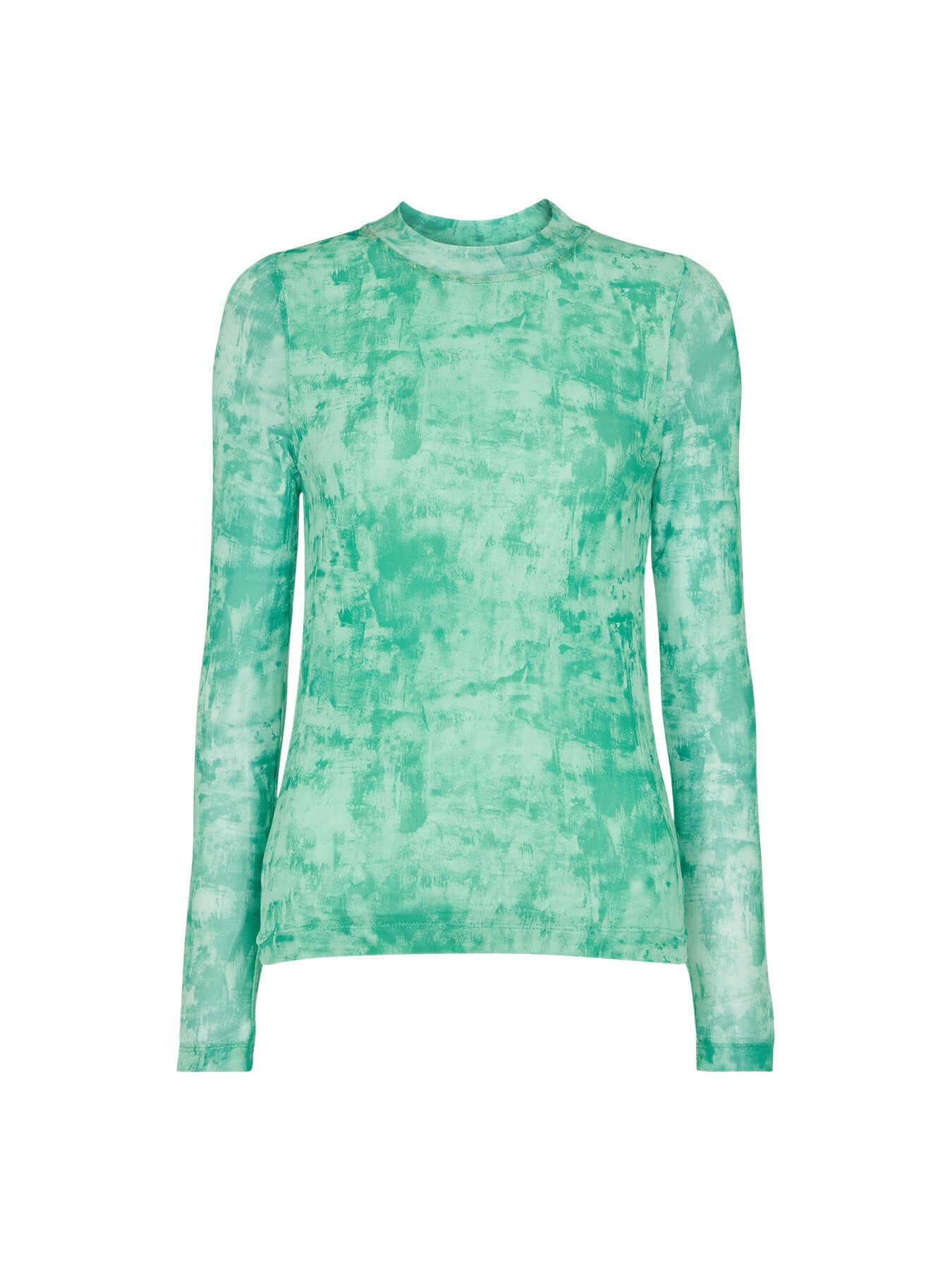 Brushwork Print Mesh Jersey