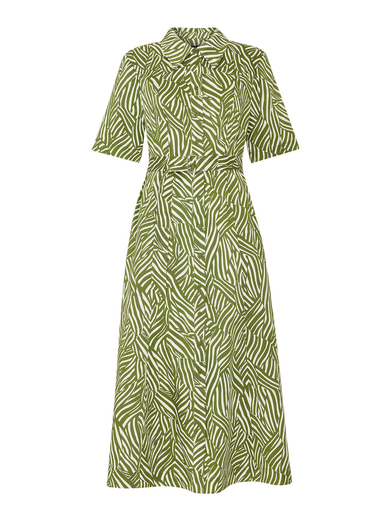 Linear Leaf Midi Dress