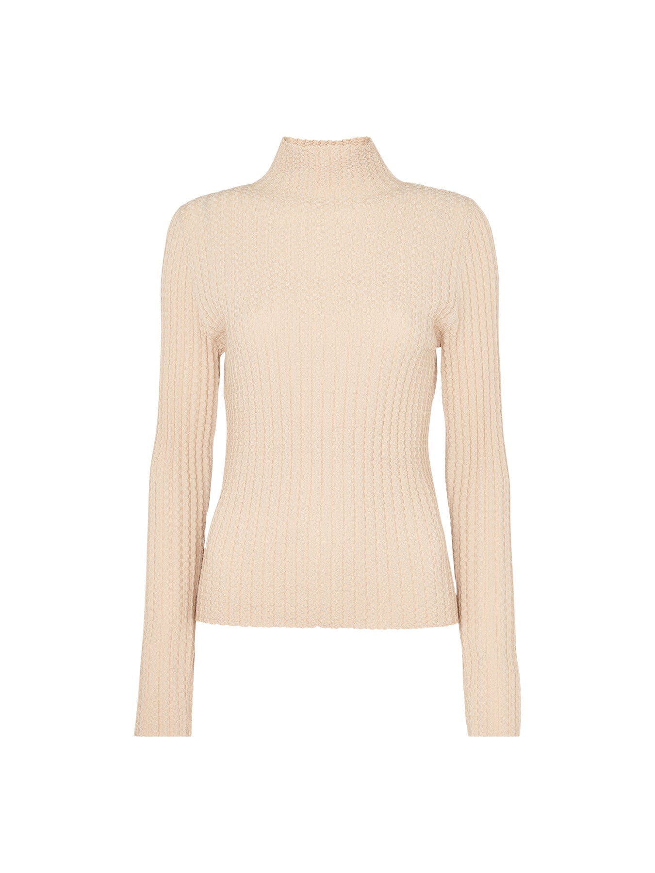 Textured Detail High Neck Knit
