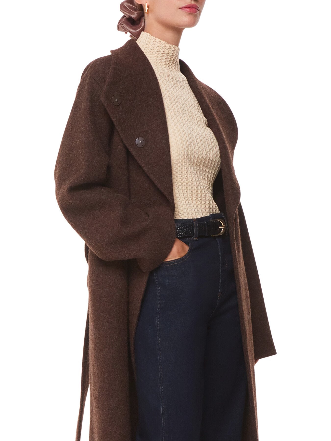 Textured Detail High Neck Knit