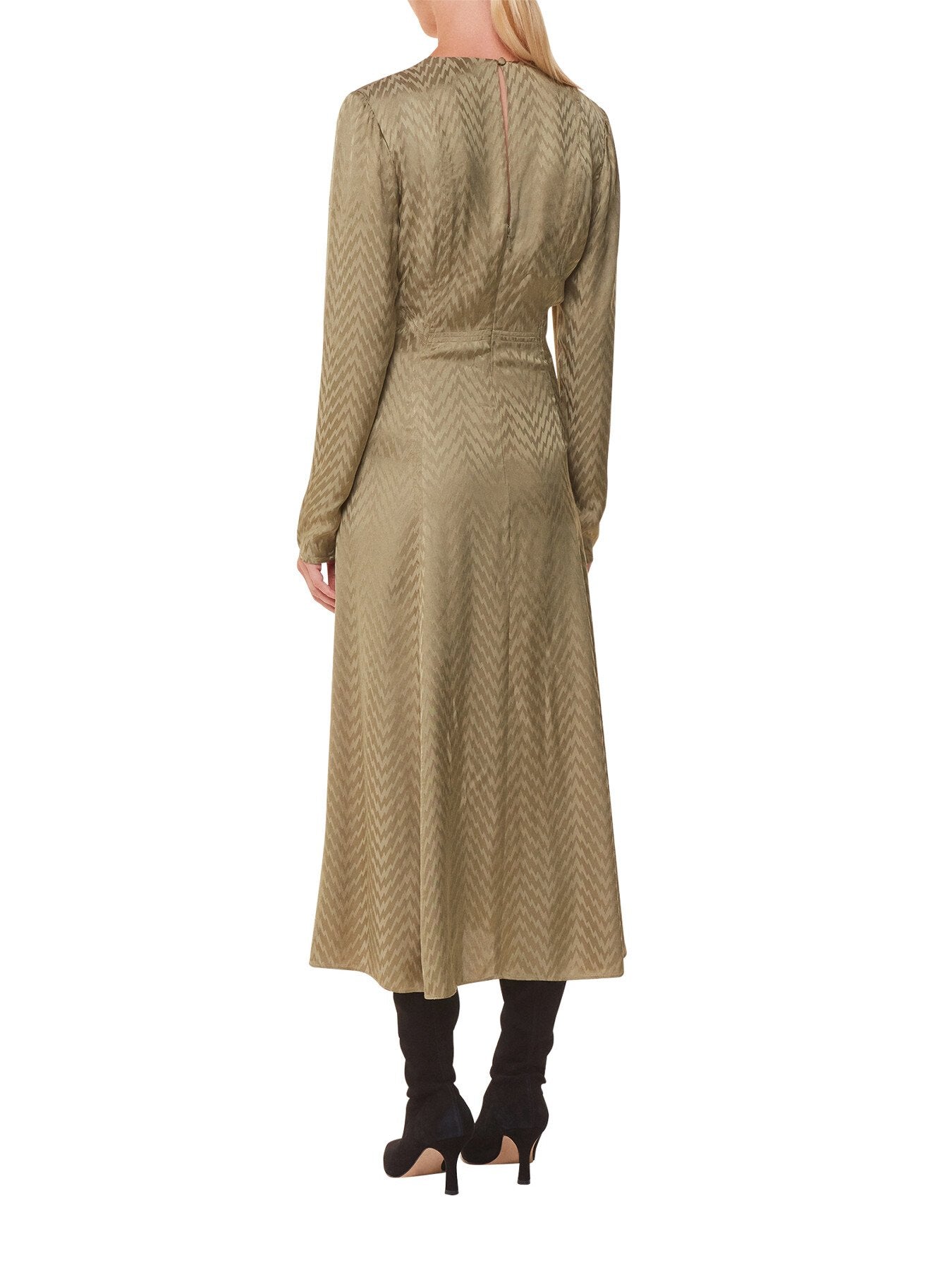 Jacquard Zig Zag Print Dress
