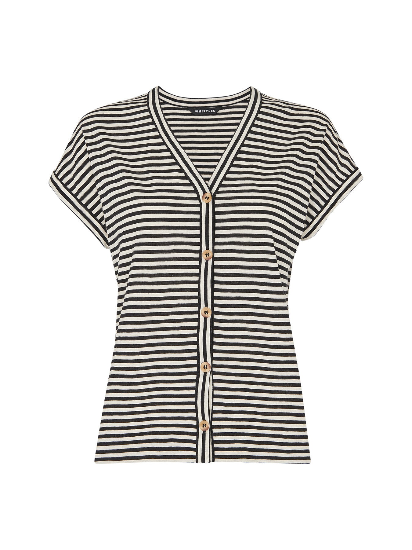 Jilly Stripe Button Top