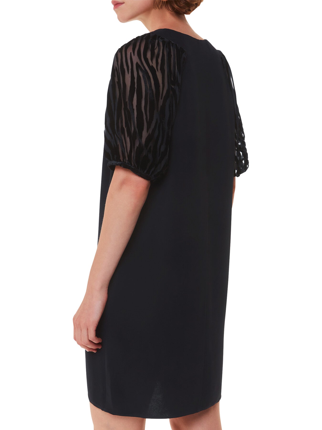 Lucy Zebra Velvet Sleeve Dress
