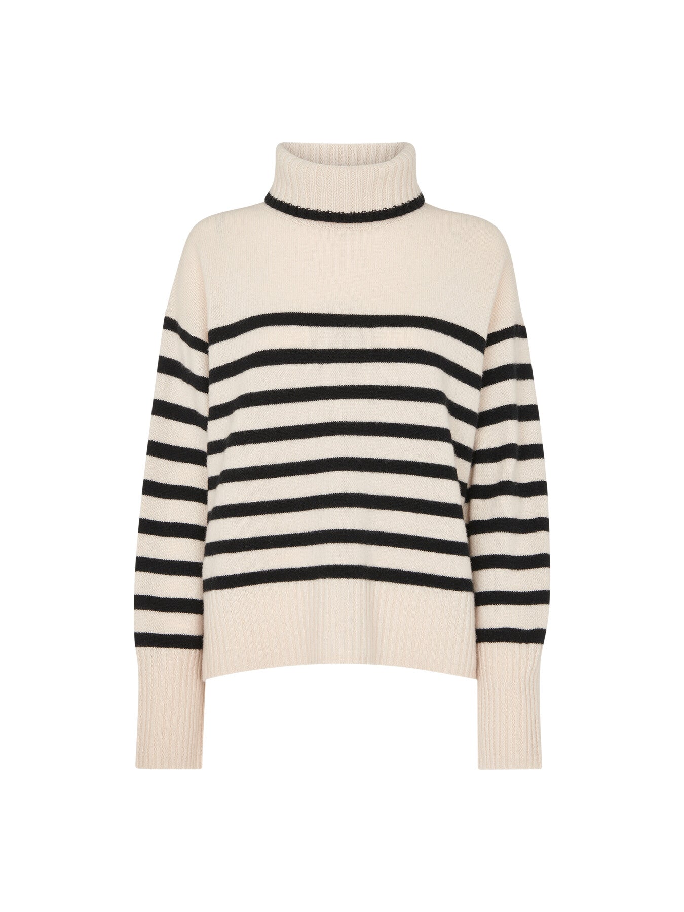 Stripe Wool Roll Neck