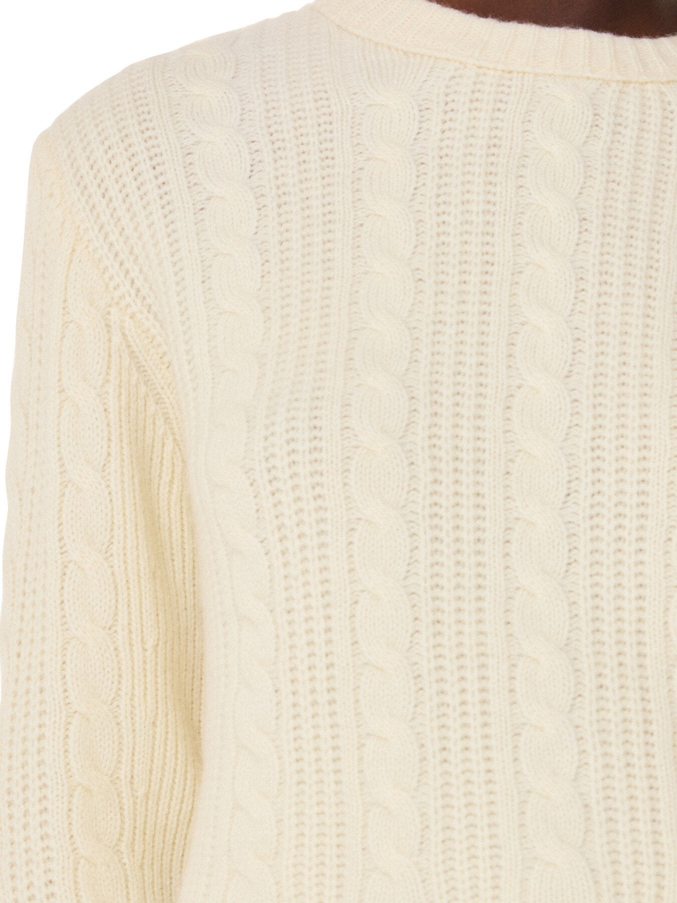 Cable Detail Crew Neck Knit