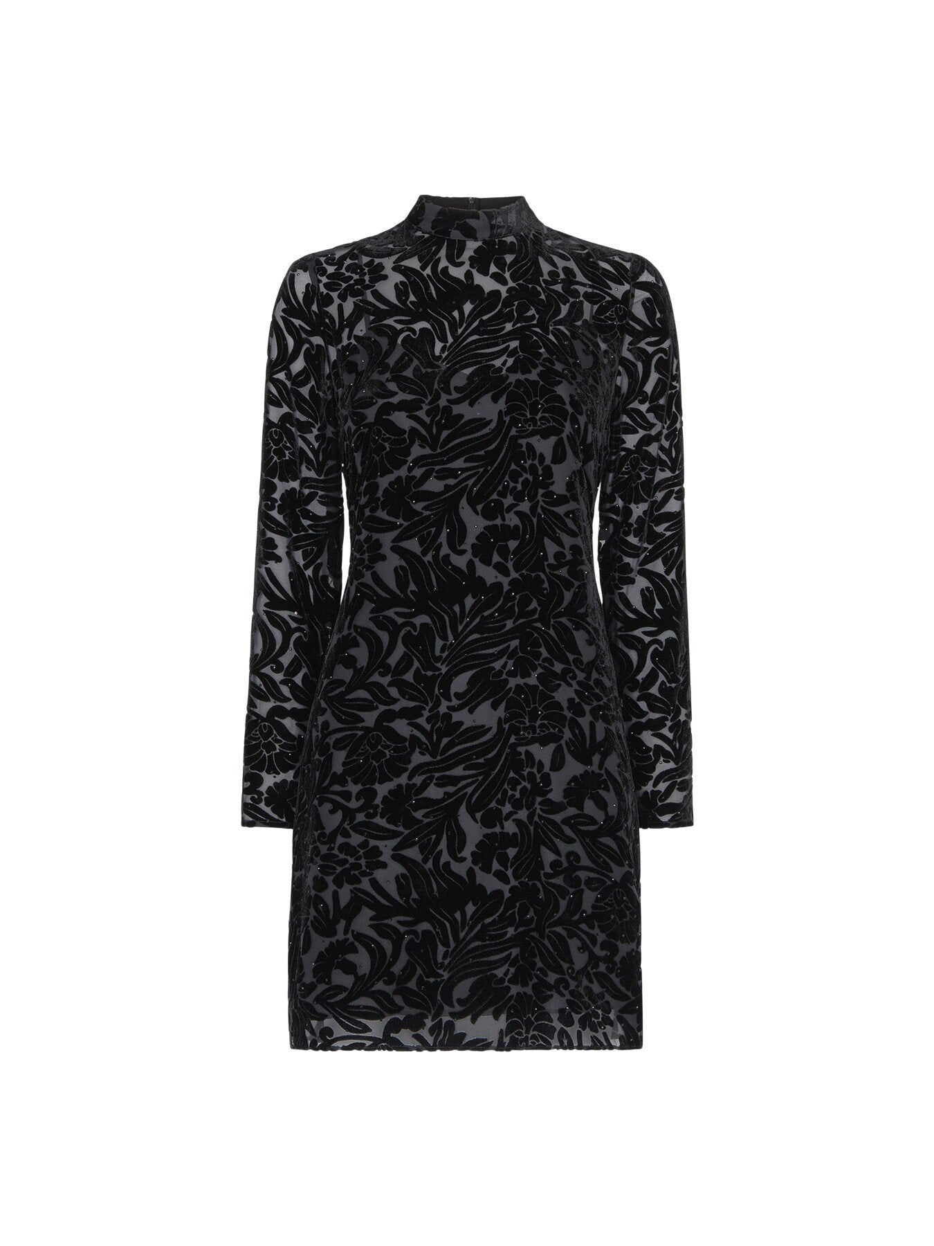 Hot Fix Floral Velvet Dress